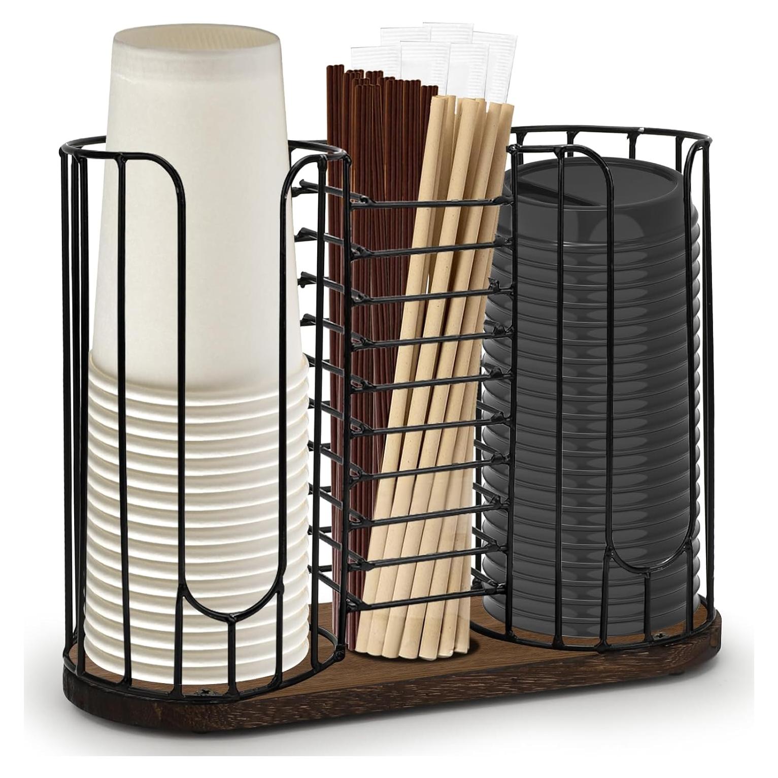 Dispensador de Tazas de Café Tanggiteck 3 Compartimentos 18oz