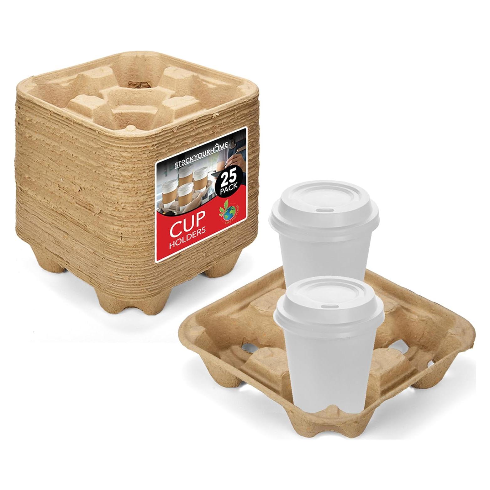 Bandeja desechable 4 tazas Stock Your Home 25 unidades