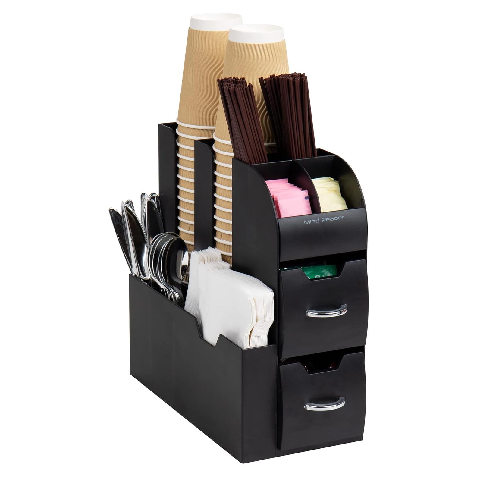 Organizador de Tazas y Condimentos Mind Reader Negro 28.6x13.6x28.3cm