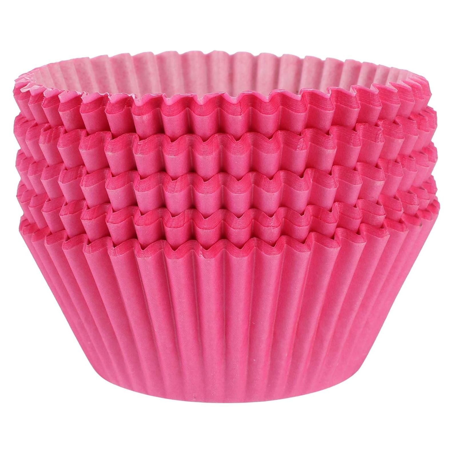 Moldes para Hornear Muffins TRUSBER 100 Piezas Rosa