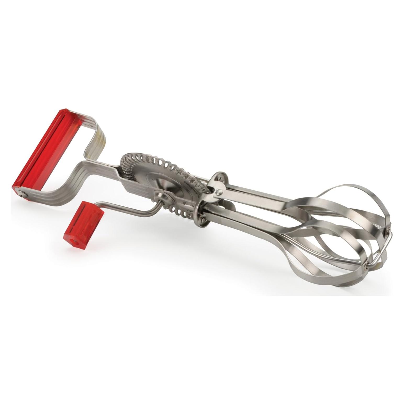 Batidor de Huevos Vintage RSVP Internacional Acero Inoxidable 31 cm Rojo