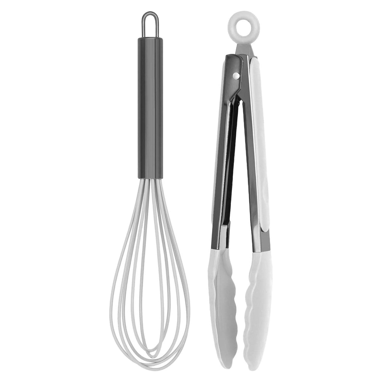 Juego de Pinzas y Batidor Country Kitchen Acero Inoxidable