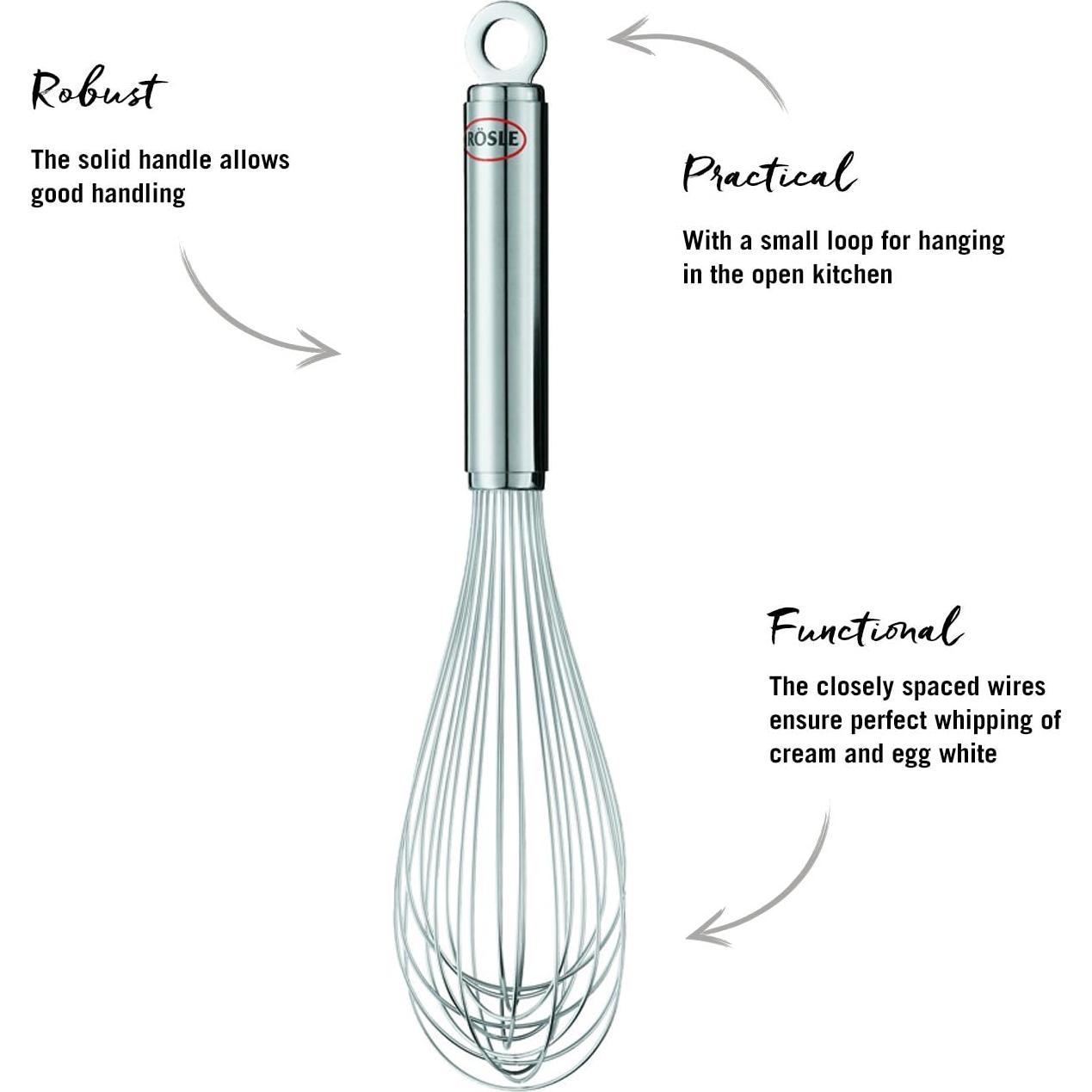Batidor de huevo de globo Rösle 32 cm acero inoxidable