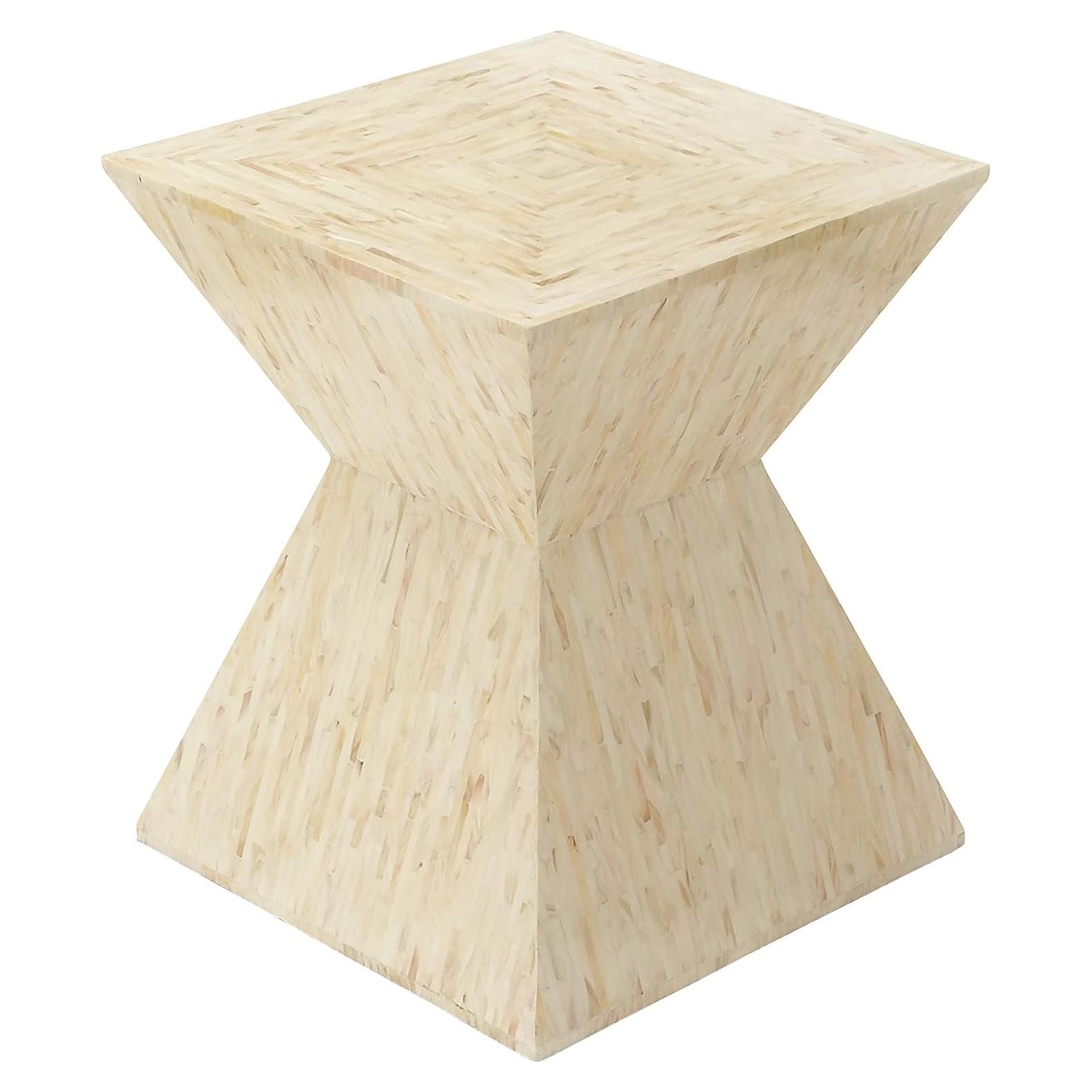 Mesa de Acento Deco 79 Hecha a Mano de Madreperla Beige