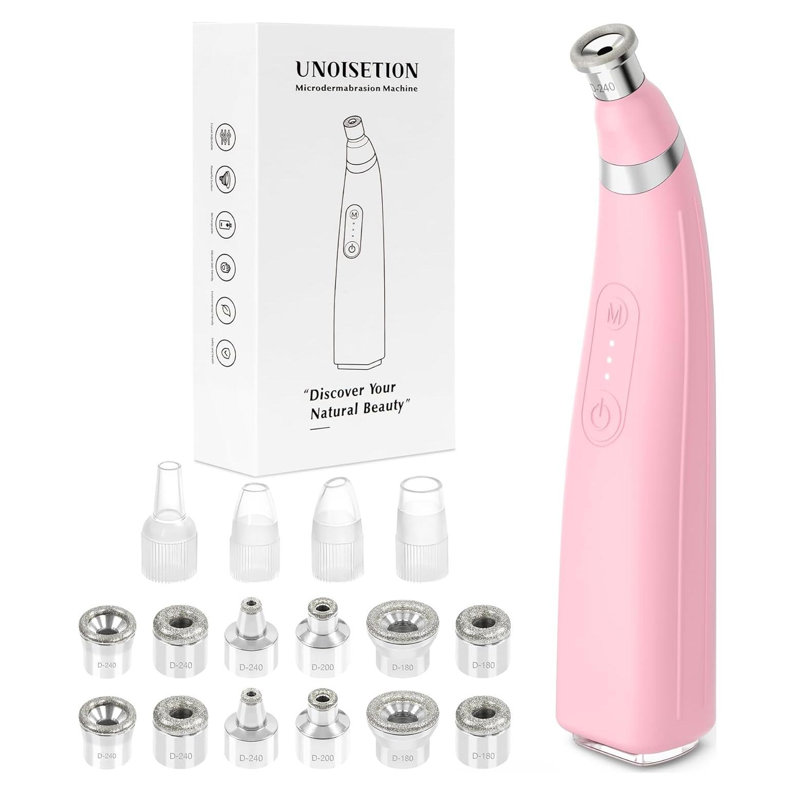 Máquina de Microdermoabrasión UNOISETION Rosa Inalámbrica