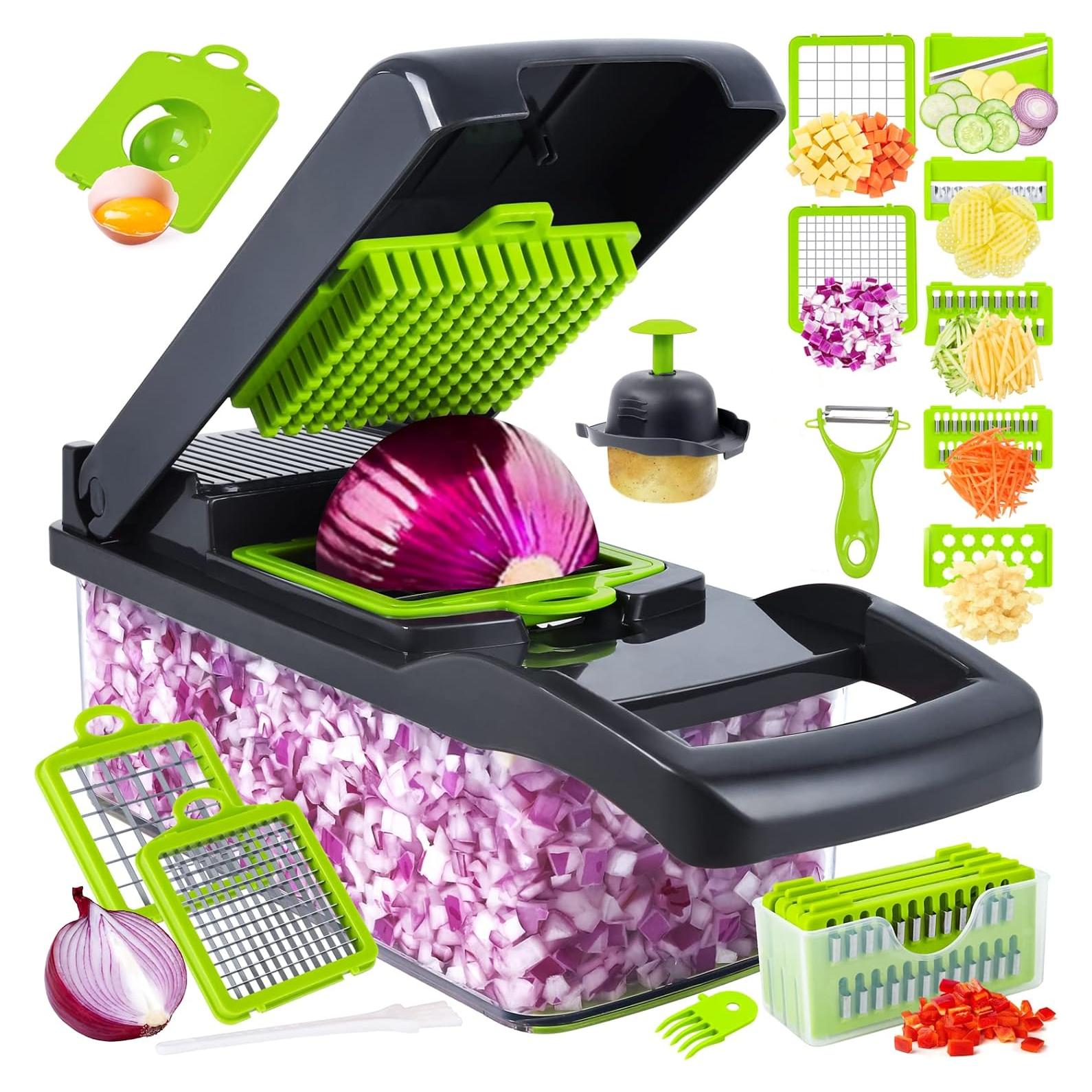 Picador de Verduras SNIFITAR 14 en 1 Acero Inoxidable Gris