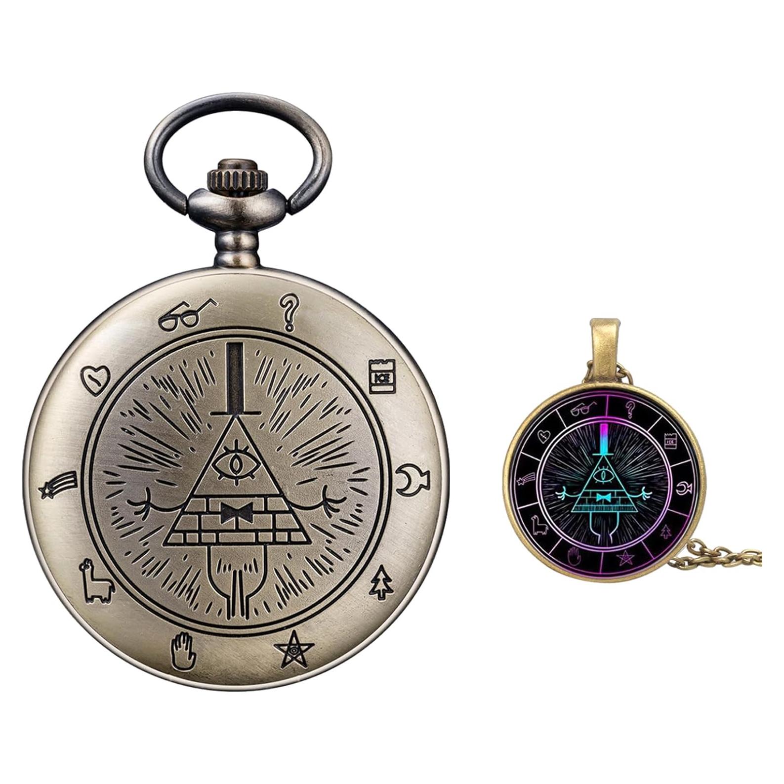 Reloj de bolsillo vintage BOSHIYA 4.6 cm con cadena