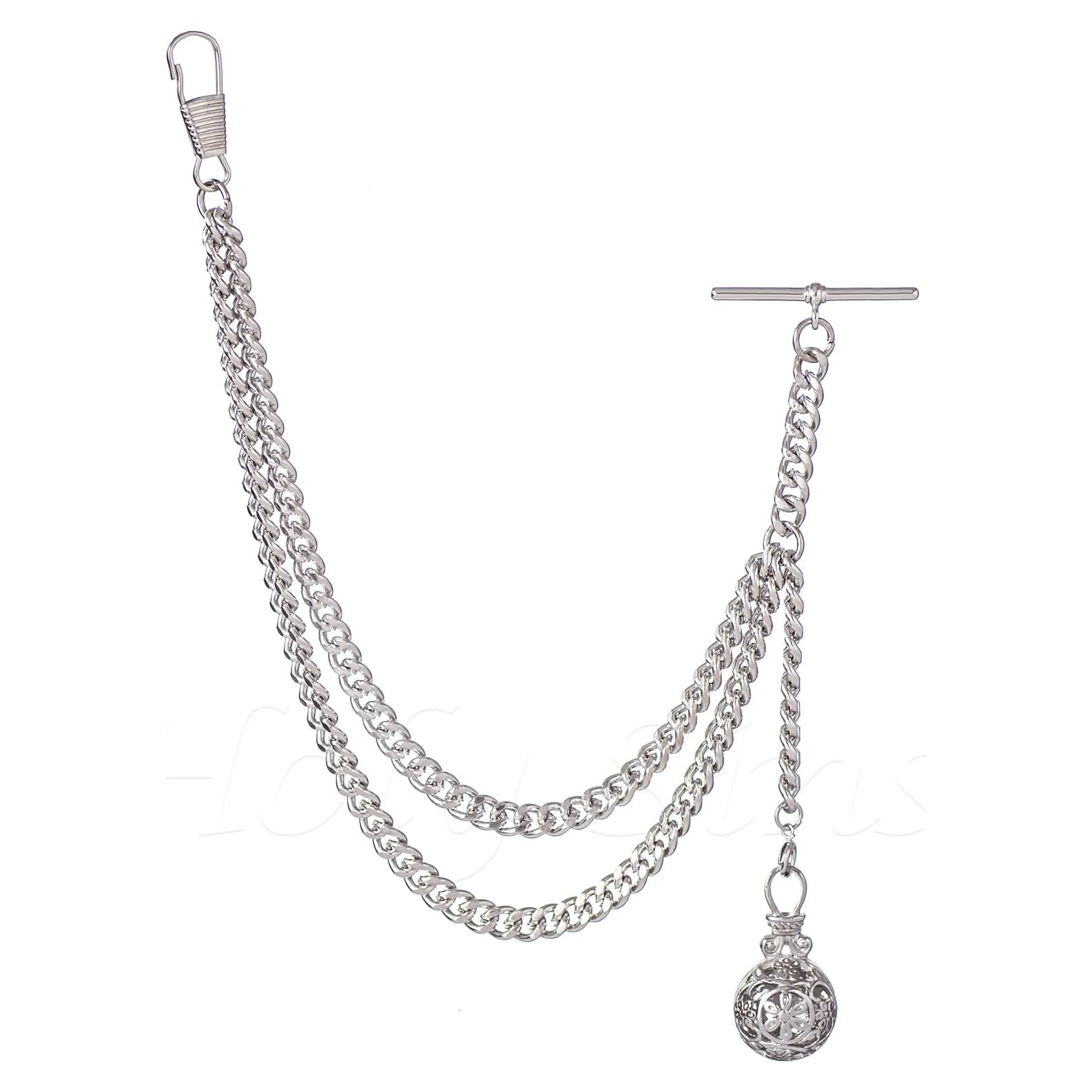 Cadena de Reloj de Bolsillo Holy Sins Plateada 30,48 cm