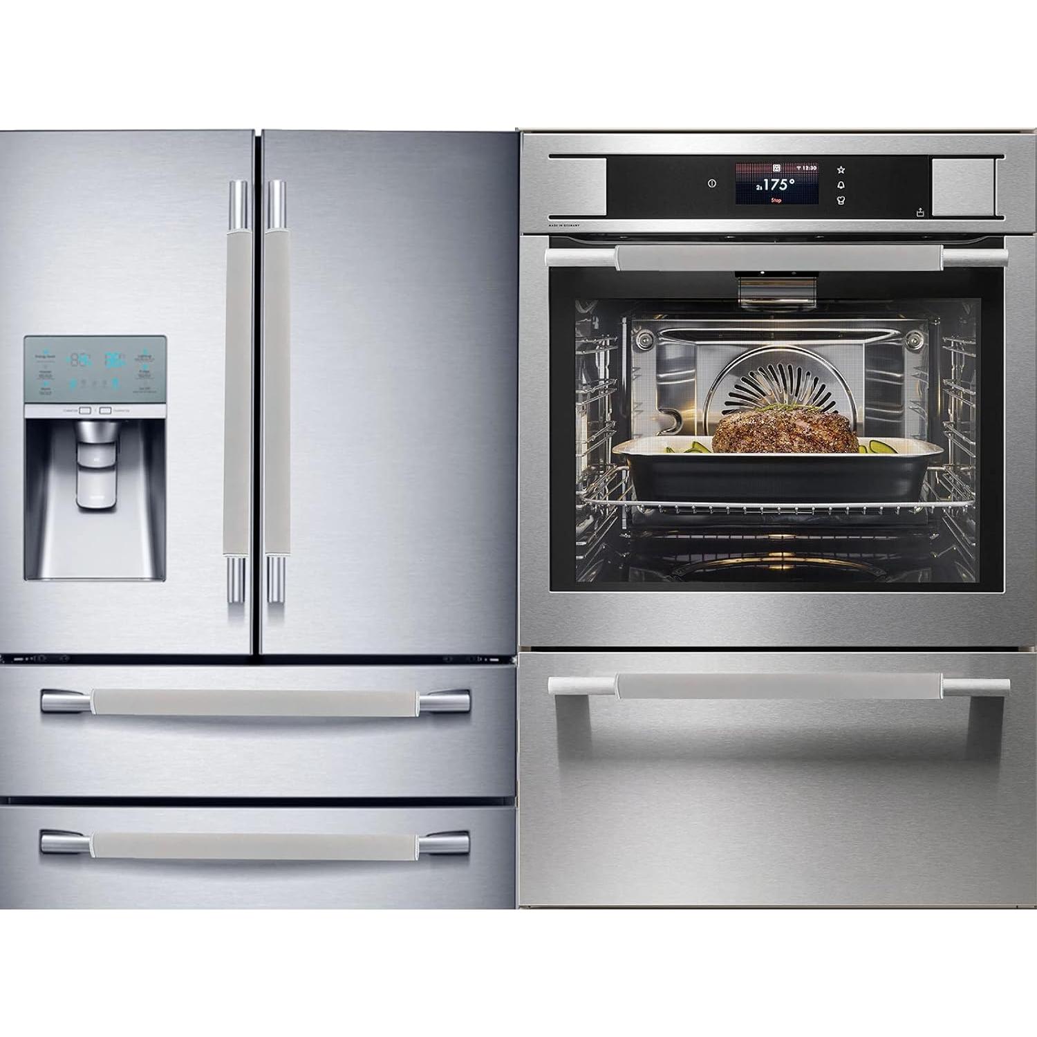 Cubiertas de Manijas de Refrigerador JHHSYU Neopreno Gris