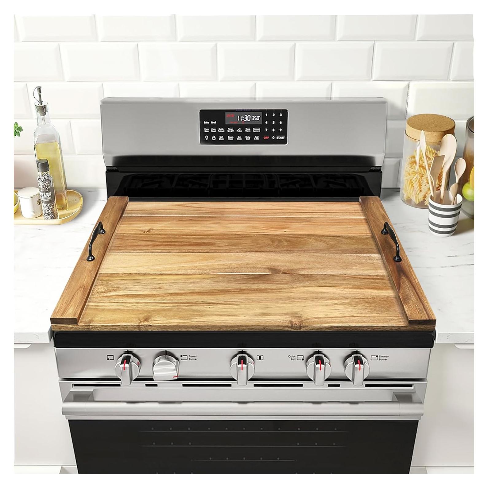 Cubierta de Estufa Noodle Board Gashell Madera Acacia 75x56 cm