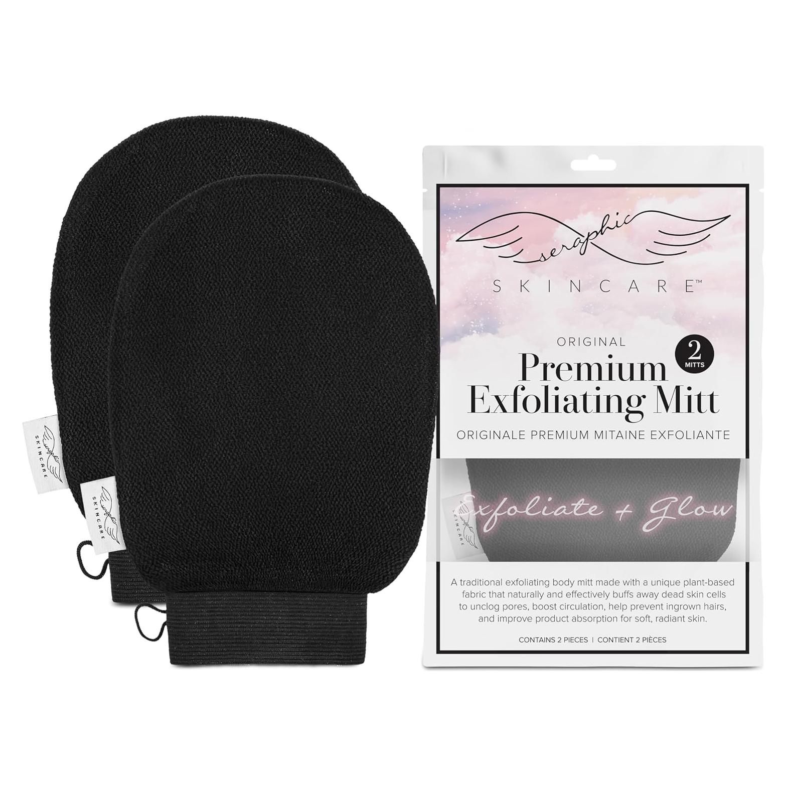 Mitón Exfoliante Premium Seraphic Skincare 2 Piezas 100% Viscosa
