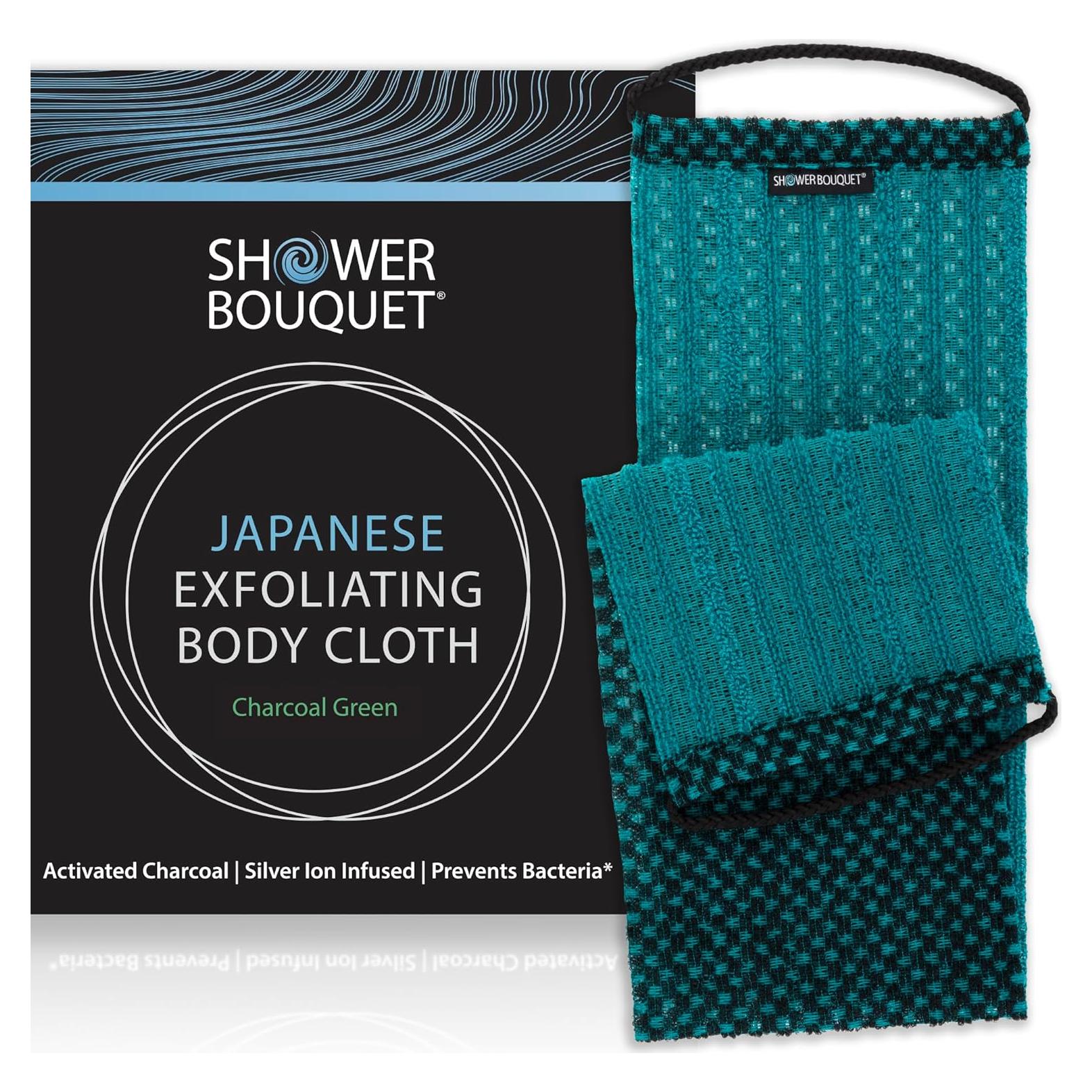 Toalla Exfoliante Japonesa Shower Bouquet Verde 91x18cm