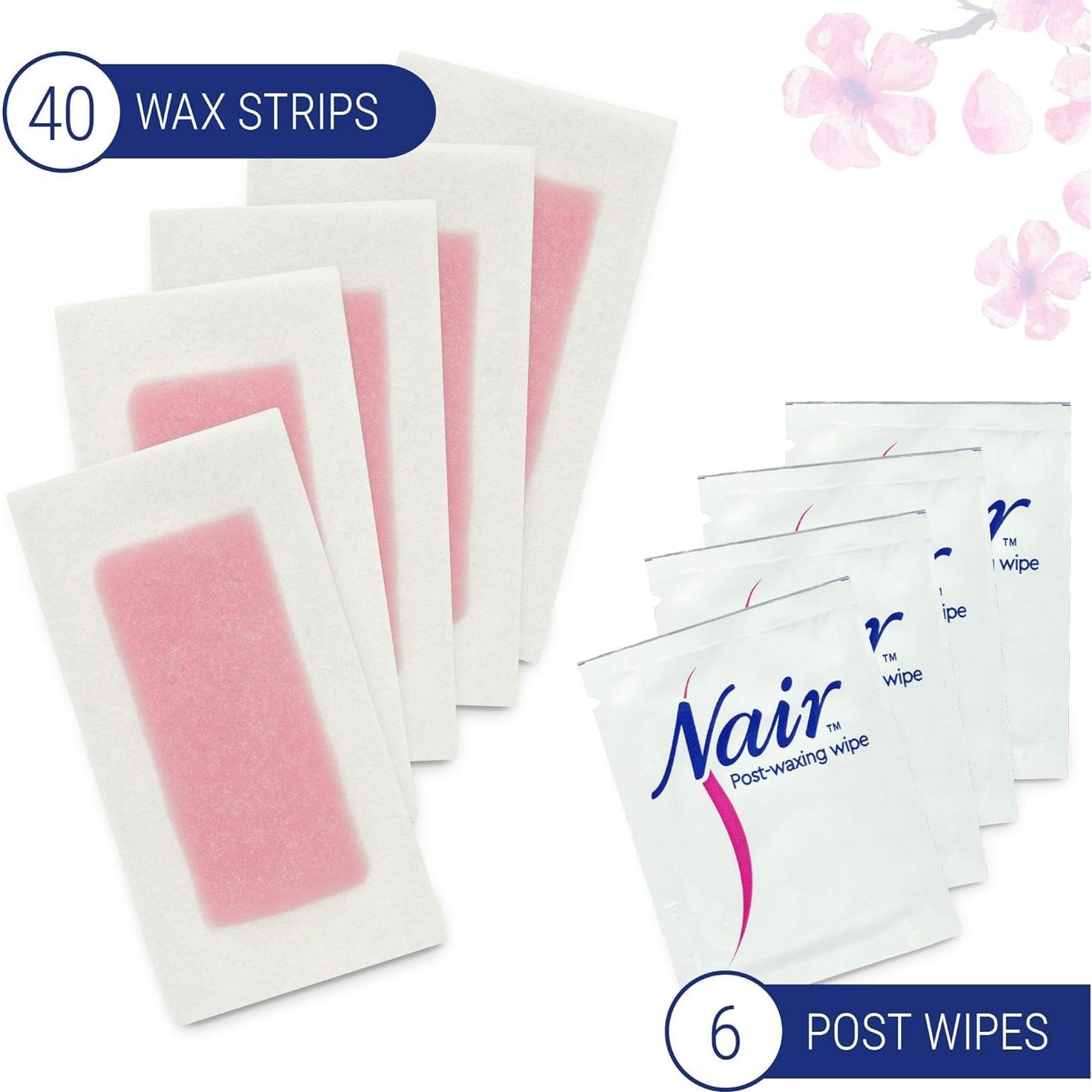 Cera Depilatoria Nair 40 Listones 100% Natural para Cuerpo
