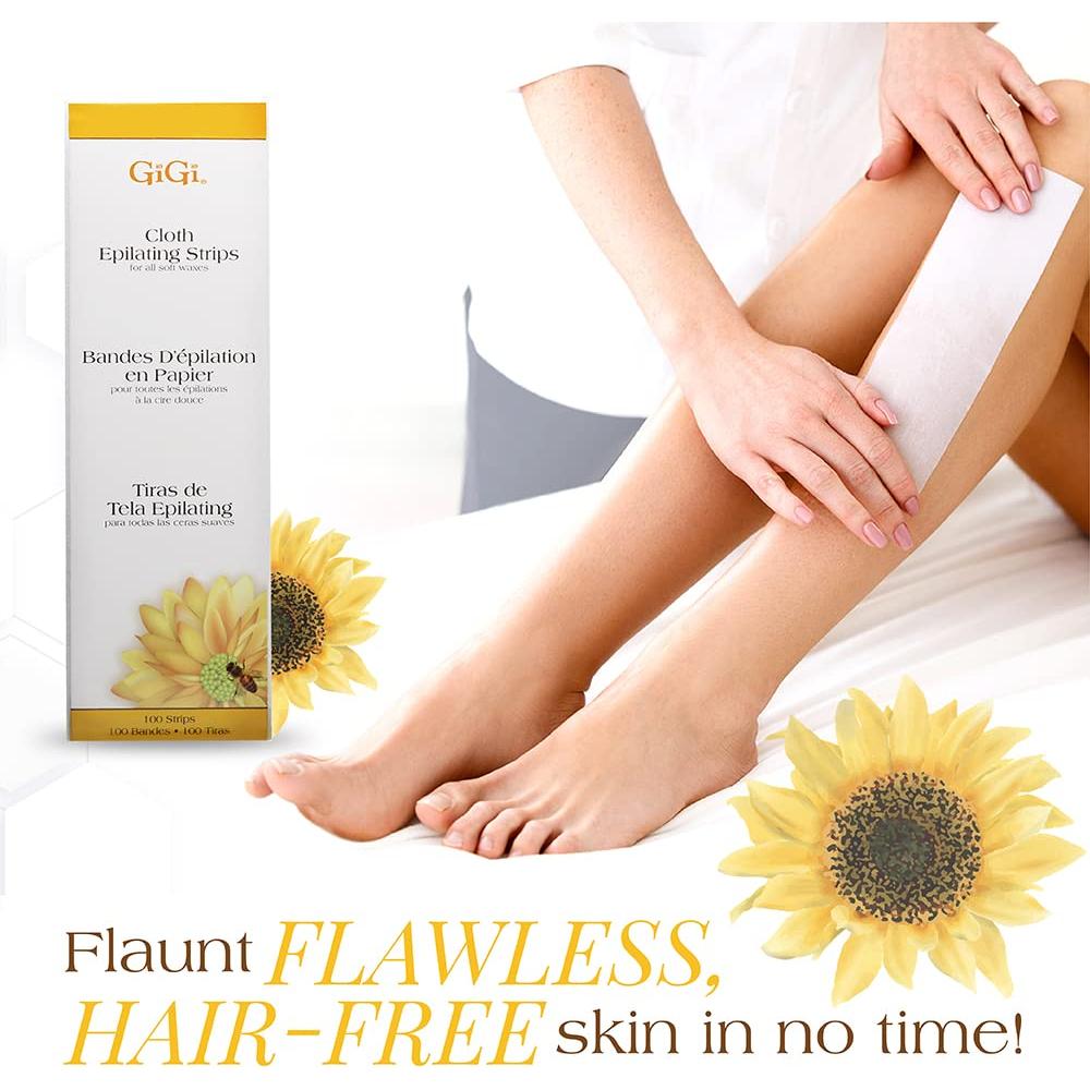 Cintas de Cera No Tejidas GiGi para Depilación 100 Unidades