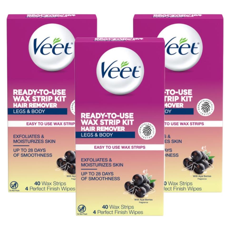 Ceras Frías Veet para Piernas y Cuerpo 40 unidades