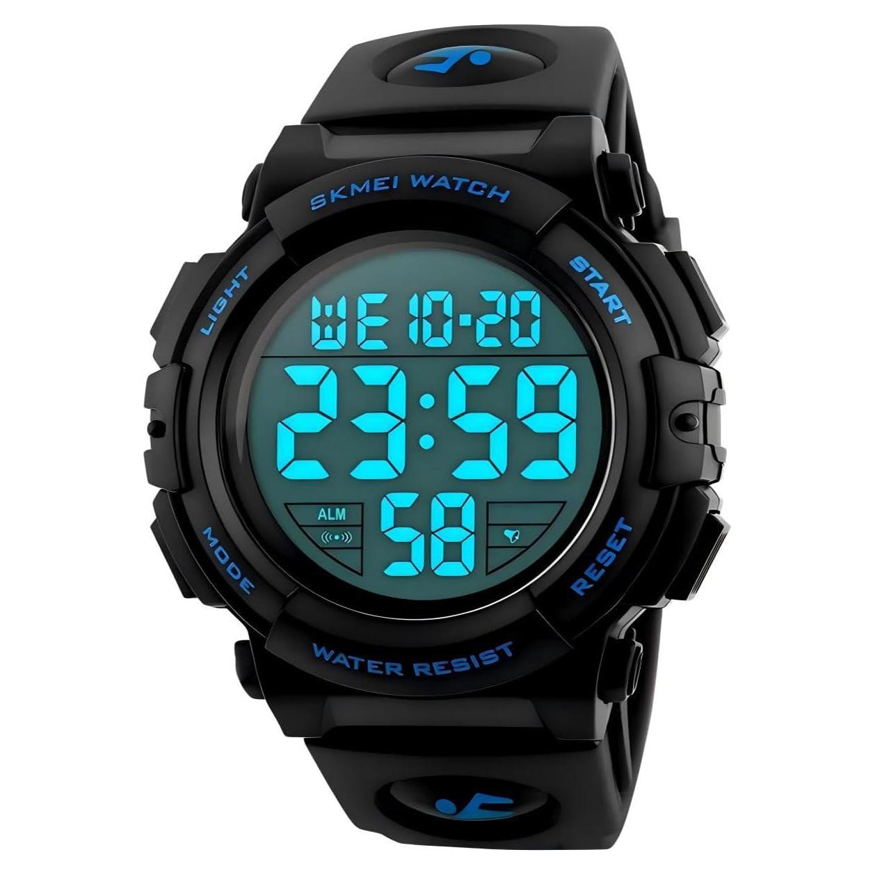 Reloj Deportivo Digital MJSCPHBJK 50m Impermeable Azul