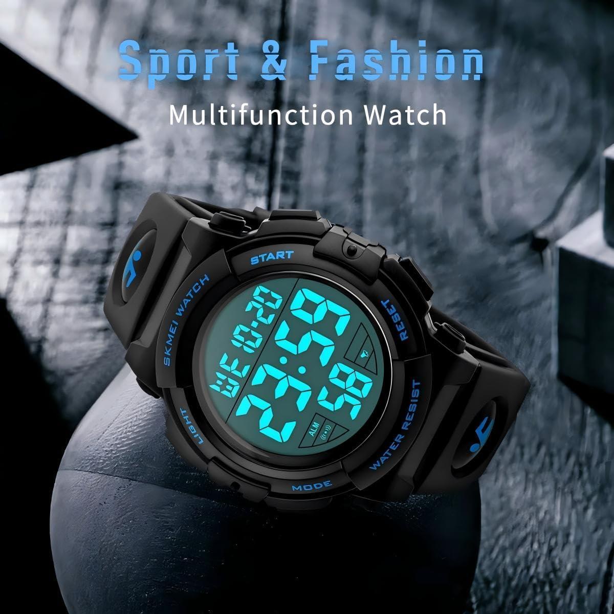 Reloj Deportivo Digital MJSCPHBJK 50m Impermeable Azul