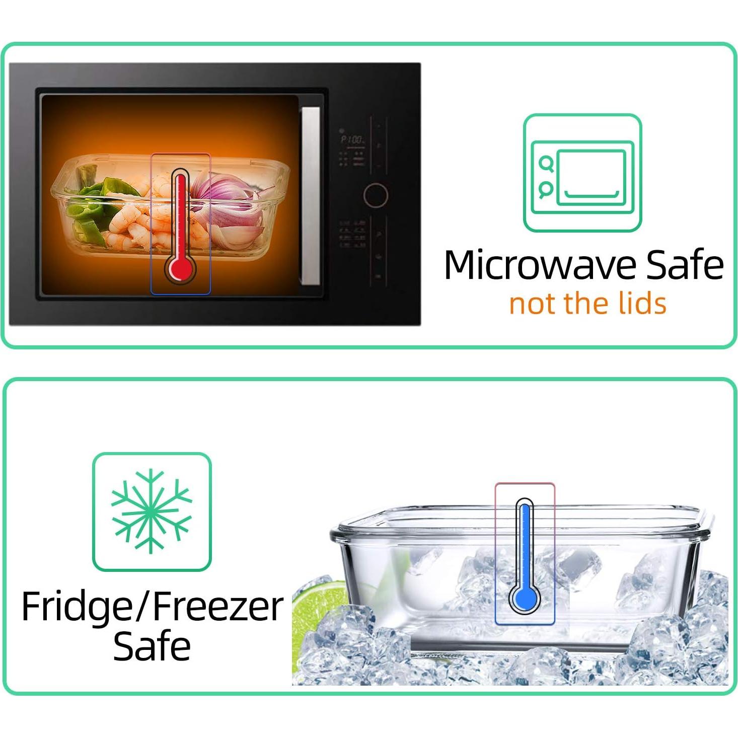 Contenedores de Almacenamiento de Vidrio C CREST 10 Piezas