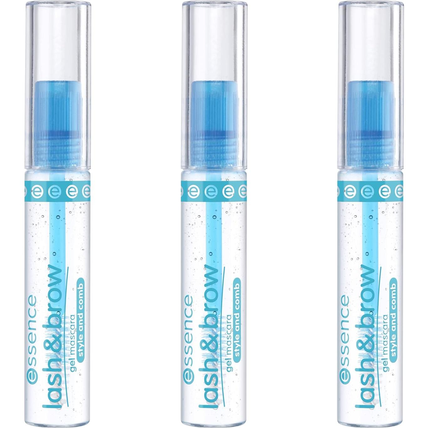 Gel de Cejas y Pestañas Transparente Esencia - Paquete de 3