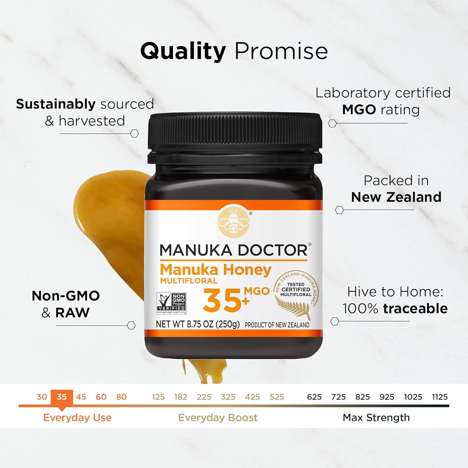Miel de Manuka Multifloral Manuka Doctor MGO 35+ 248g