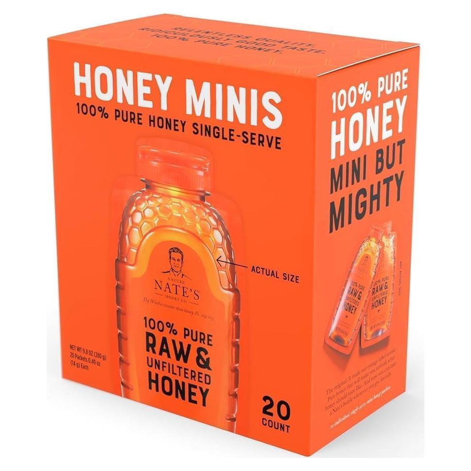 Mini Miel Pura Nature Nate - 20 Paquetes de 14g