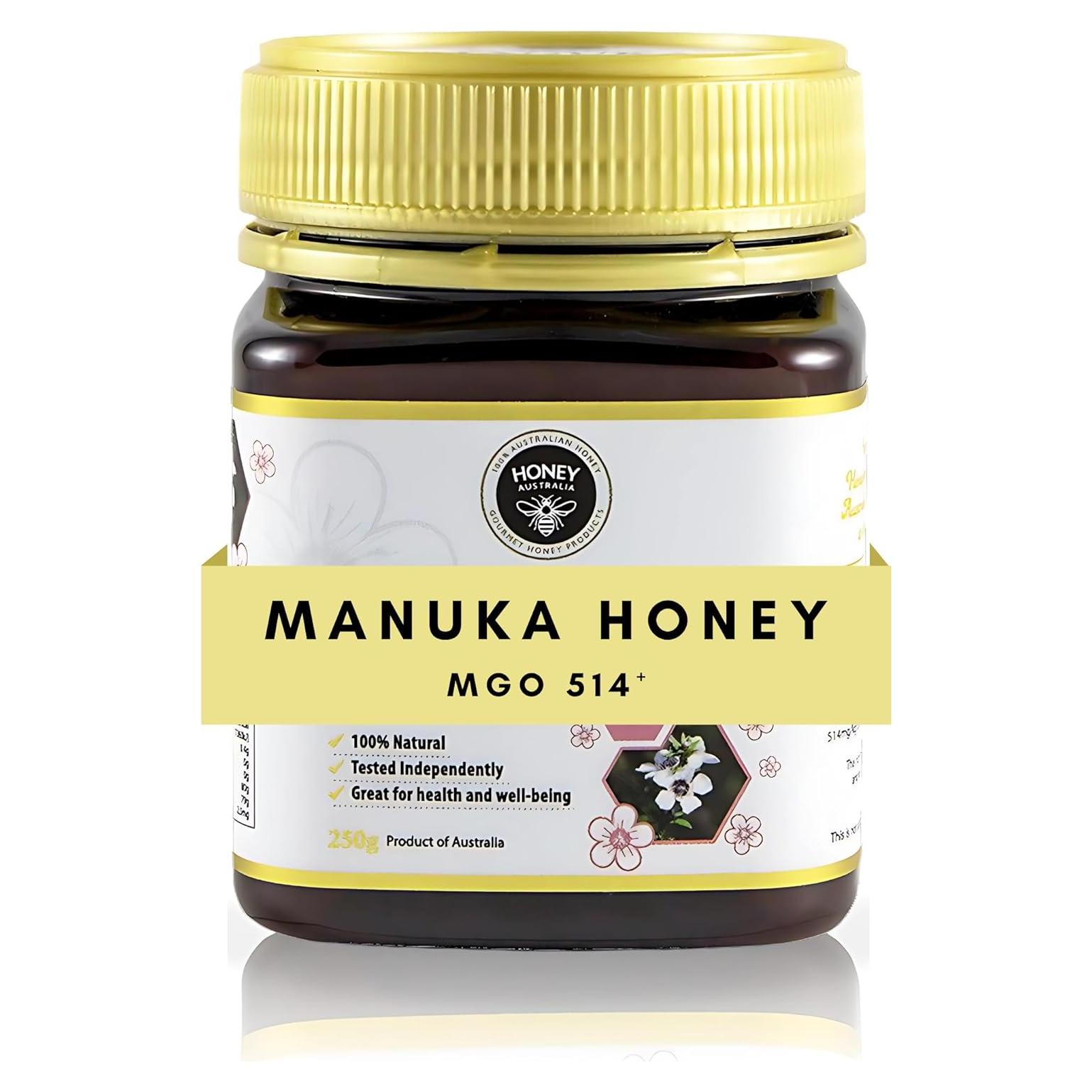 Miel de Manuka MGO 514+ Honey Australia 250 g Cruda Orgánica