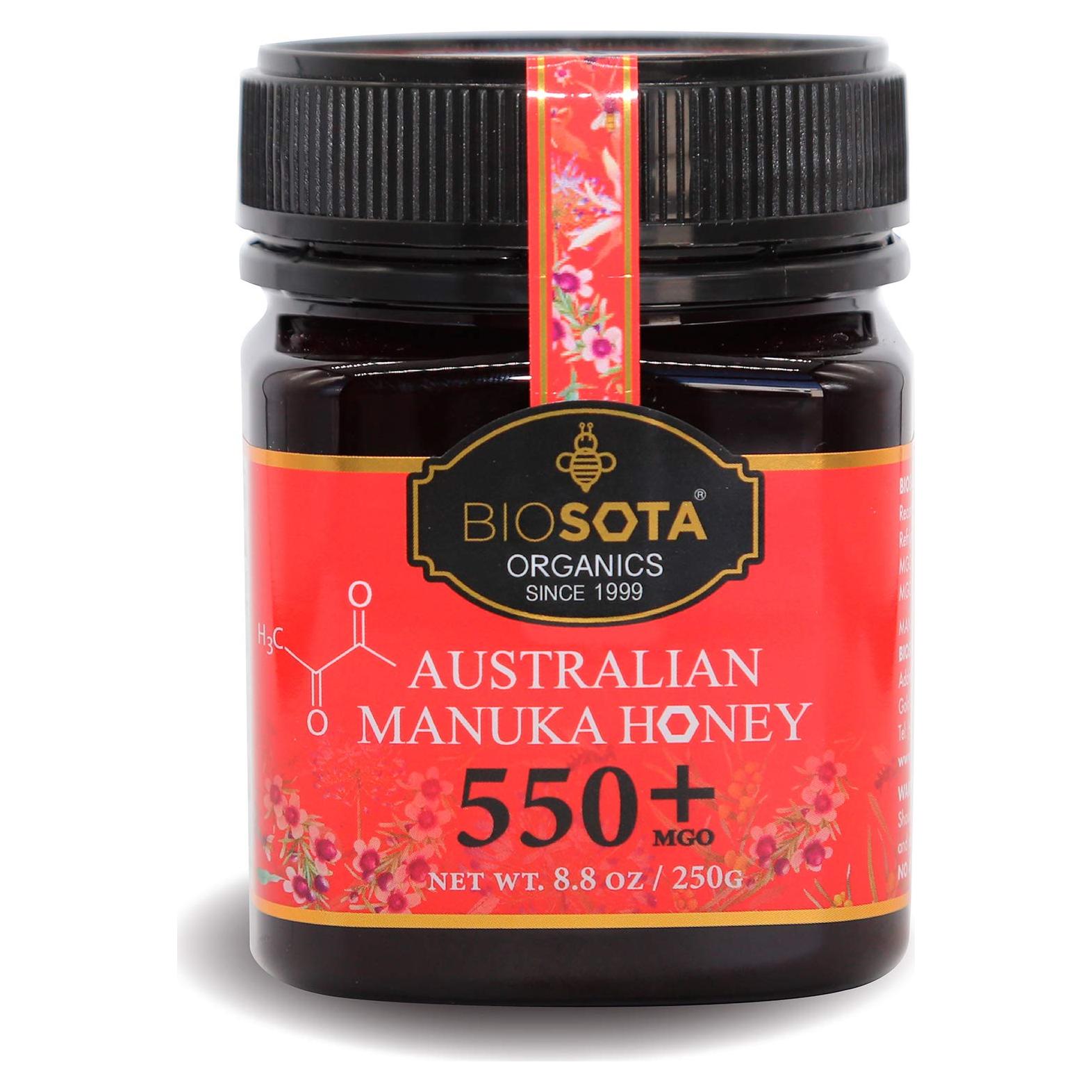 Miel Manuka Orgánica Biosota MGO 550+ 260 ml Cruda Pura