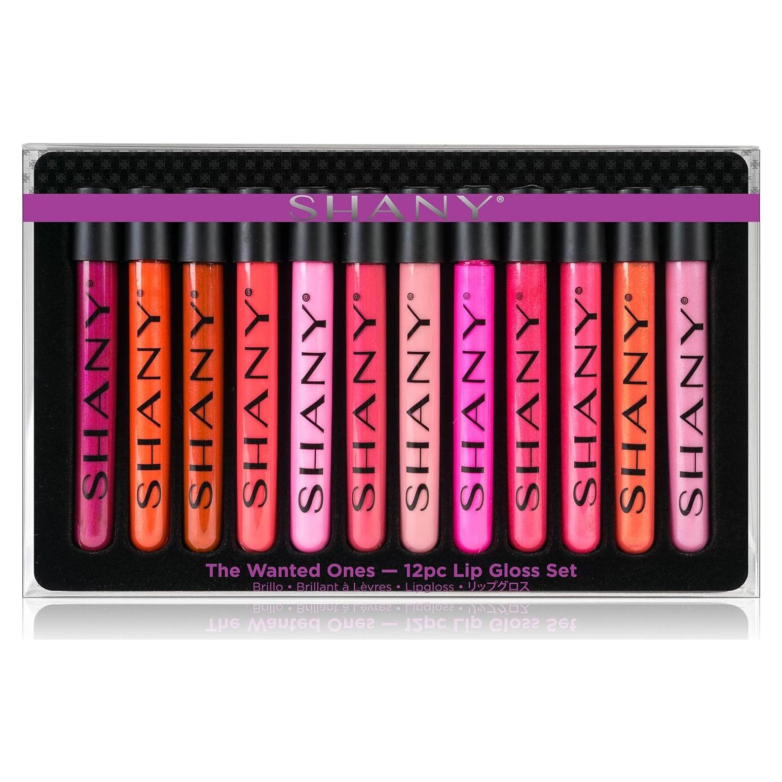 Set de 12 Brillos Labiales SHANY con Aloe Vera y Vitamina E