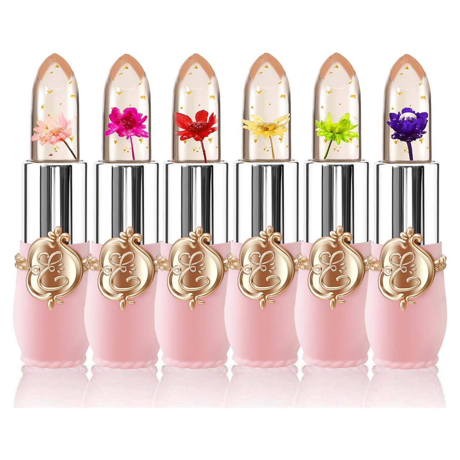 Set 6 Pintalabios Gel Floral Cambia Color Hidratante BestLand