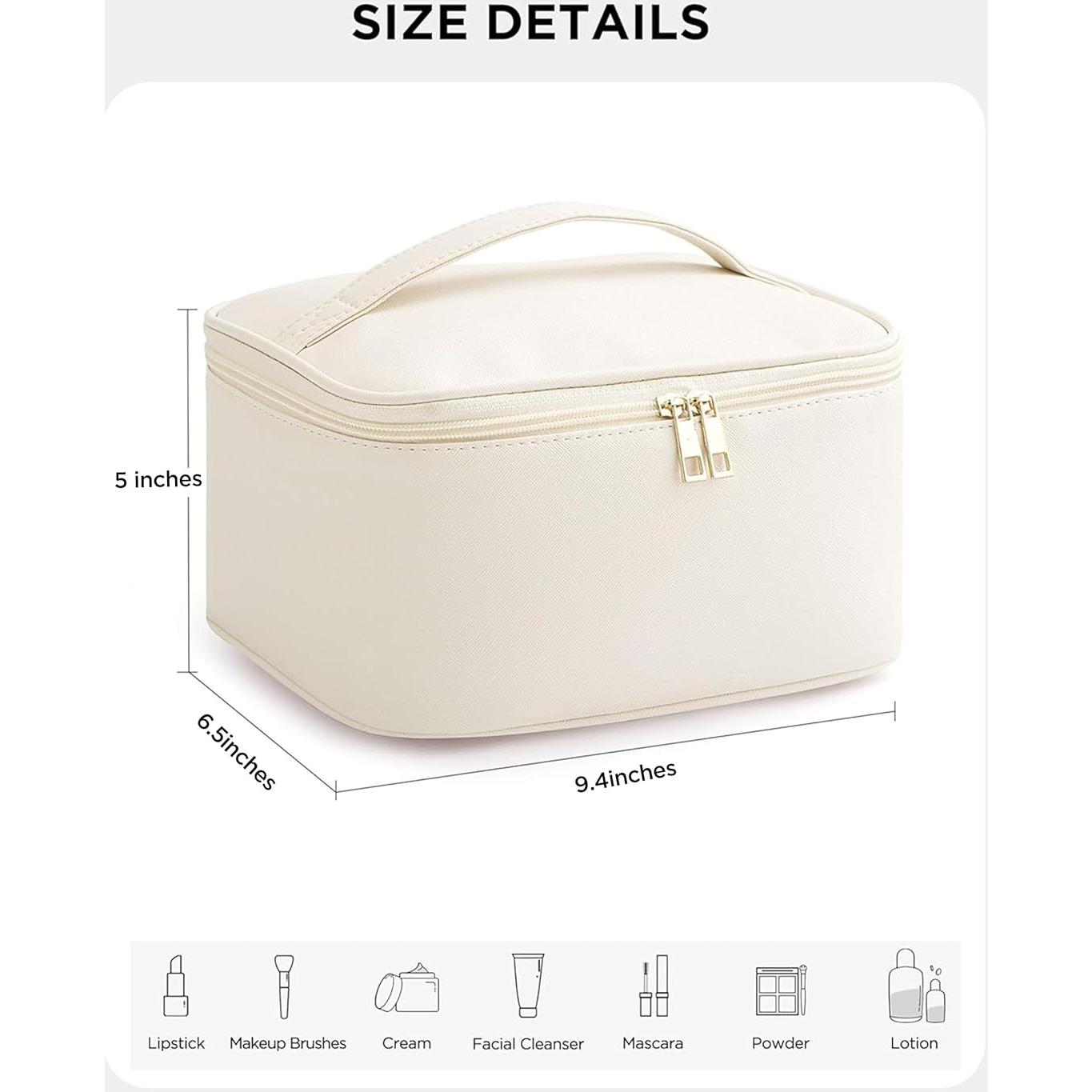 Bolsa de Maquillaje de Viaje HBlife Grande Beige Organizador
