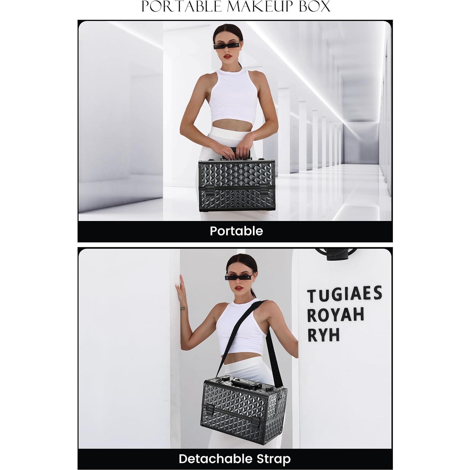 Estuche de Maquillaje Profesional Joligrace 34 cm Negro