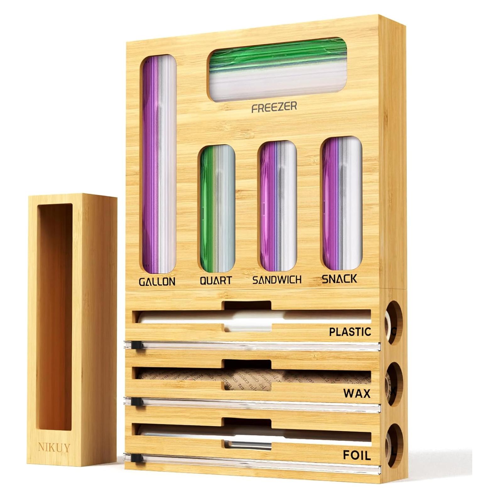 Organizador de papel aluminio y plástico NIKUY 9 en 1 para cocina