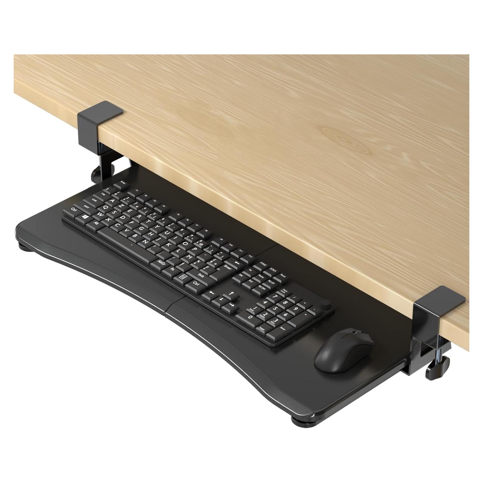 Bandeja para Teclado Suptek 65 cm Negra Montaje en C