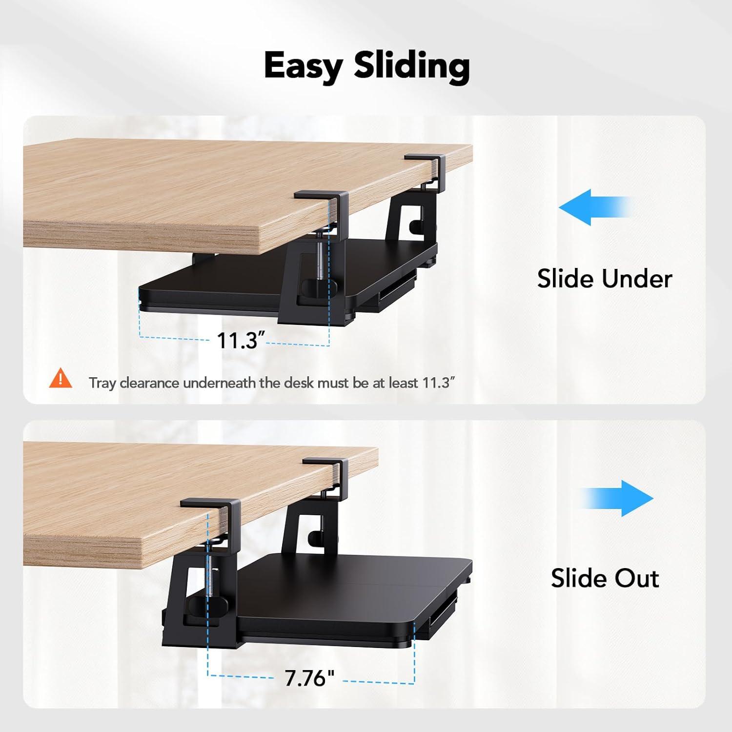 Bandeja para Teclado Bajo Escritorio HUANUO 76.60 cm con Cajón