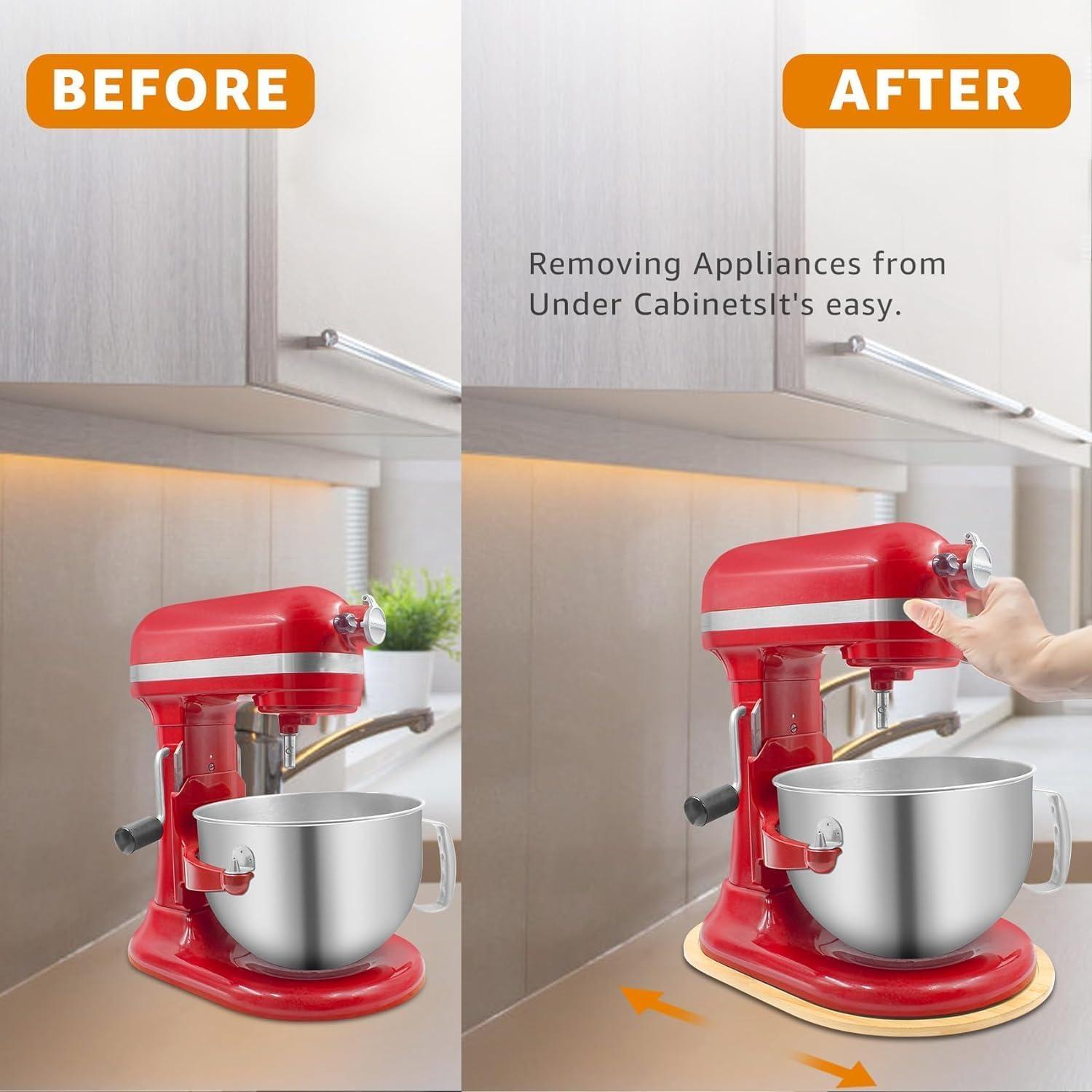 Alfombrilla Deslizante de Bambú JAYOBGO para Mezclador 8 Qt