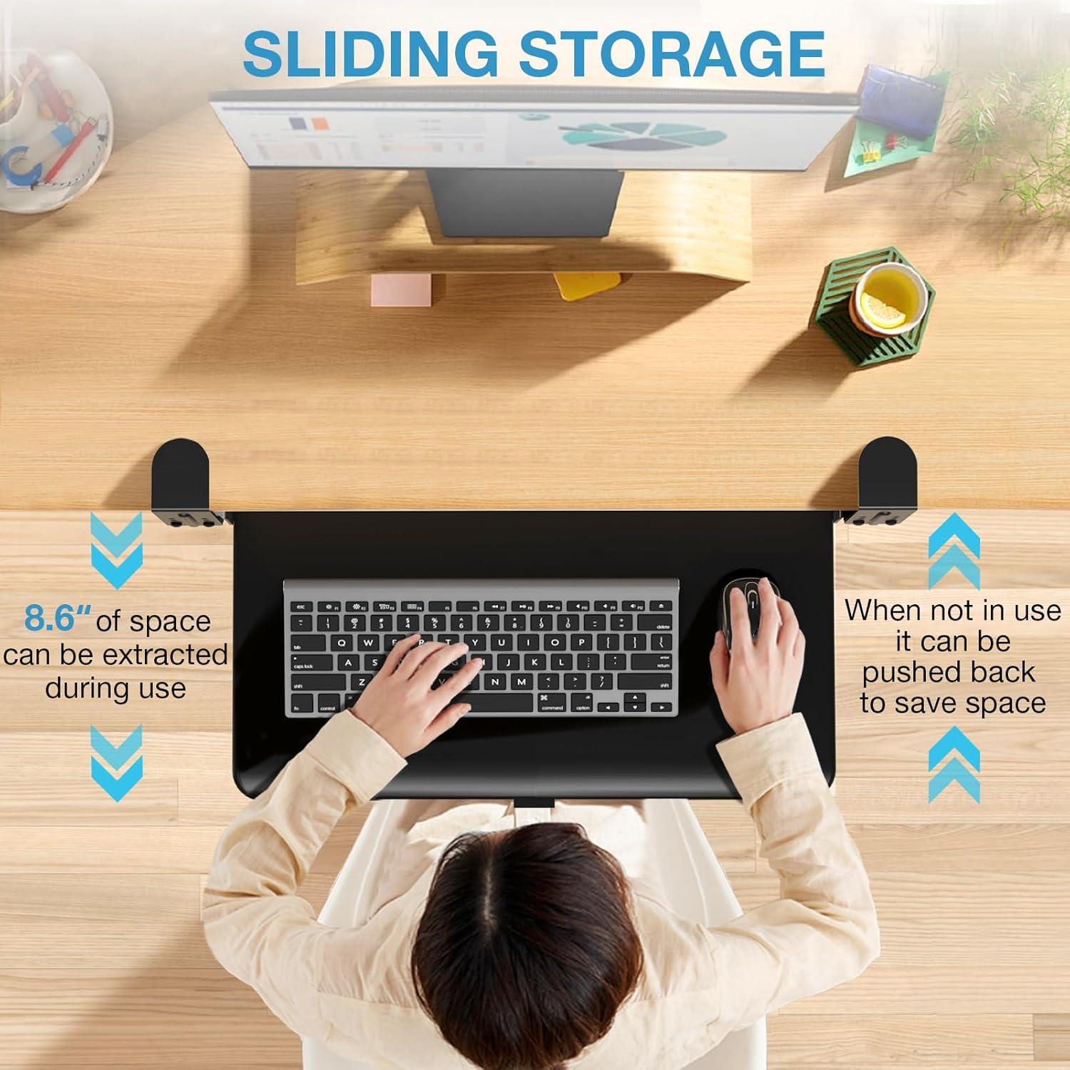 Bandeja de Teclado Ajustable YOMT 64.77x34.80cm 5kg