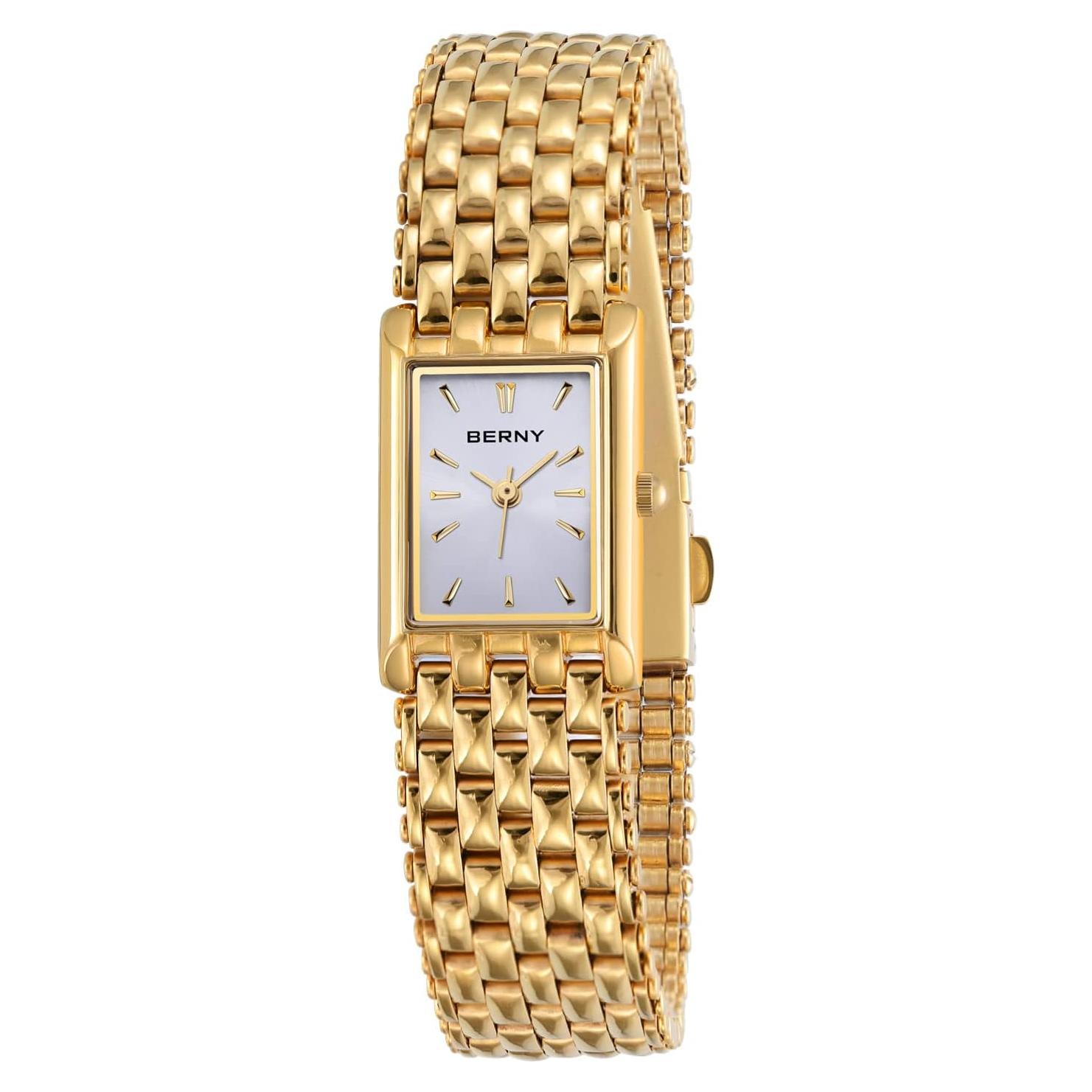 Reloj de pulsera dorado BERNY para mujeres 2166L-B cuarzo