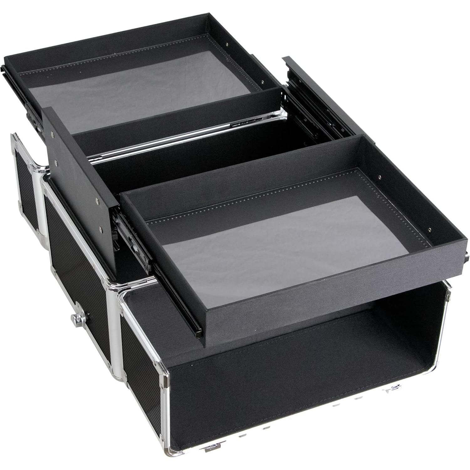 Organizador de Maquillaje Profesional Ver Beauty Aluminio Negro