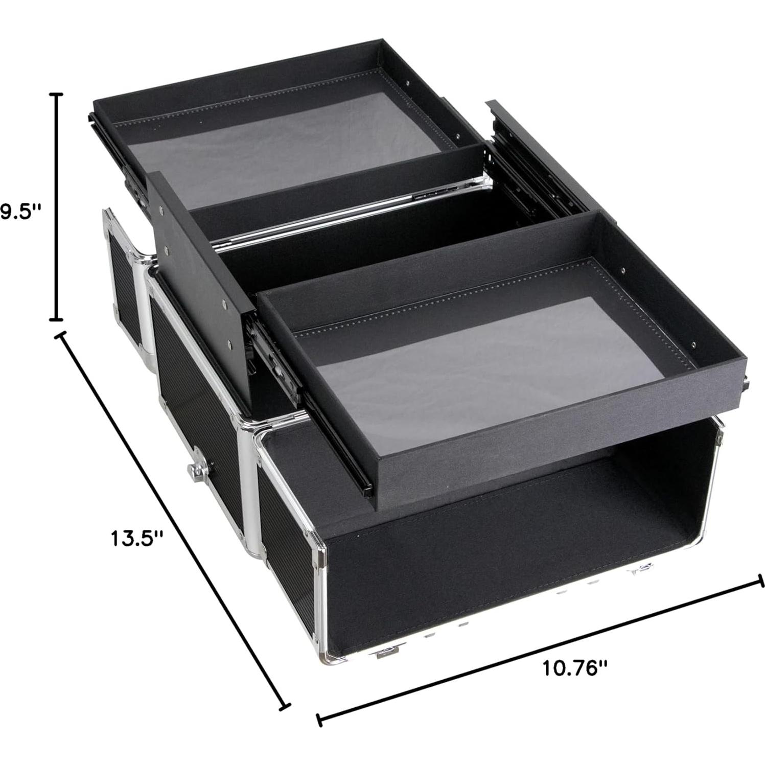 Organizador de Maquillaje Profesional Ver Beauty Aluminio Negro