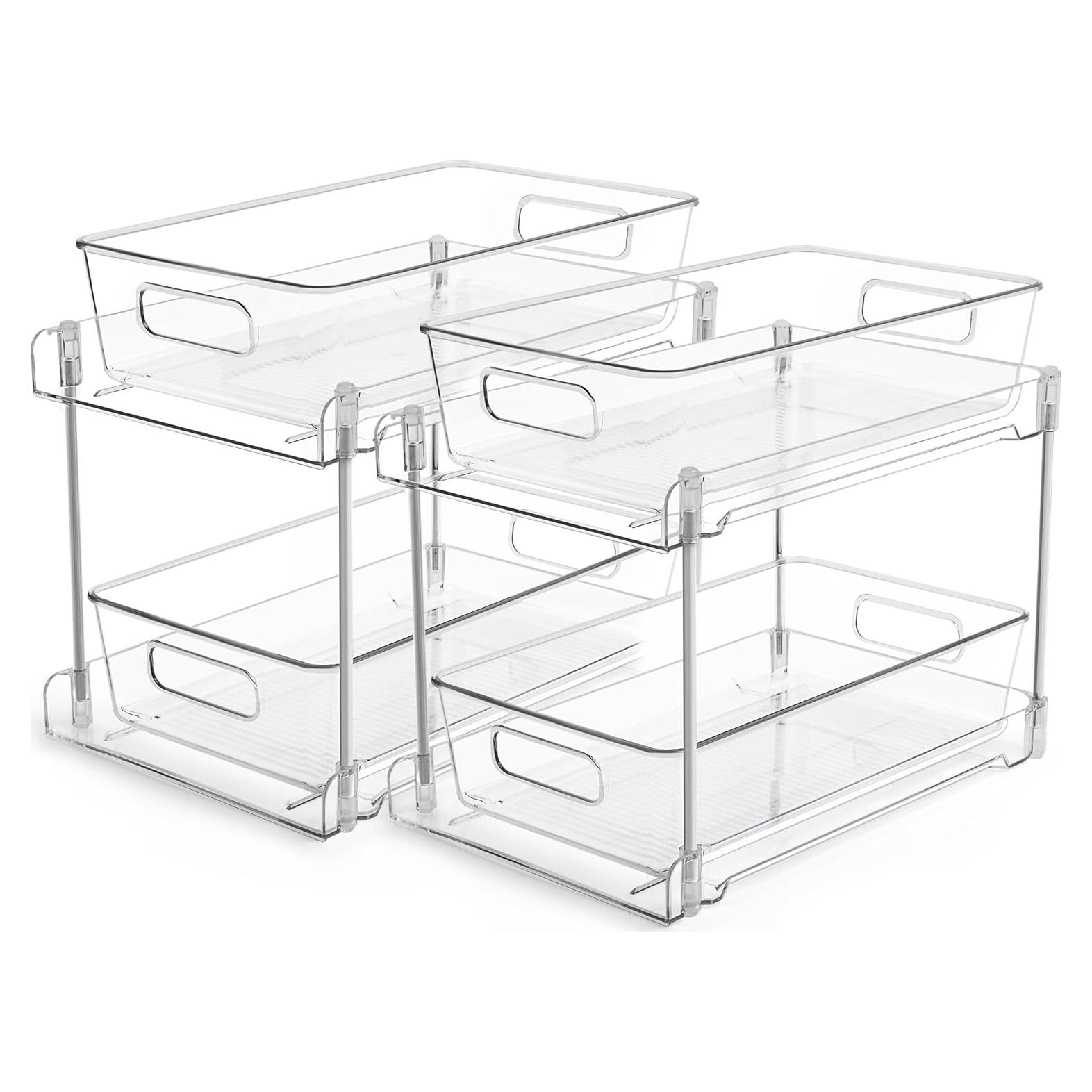 Organizador Vtopmart 2 Niveles para Baño y Cocina Transparente