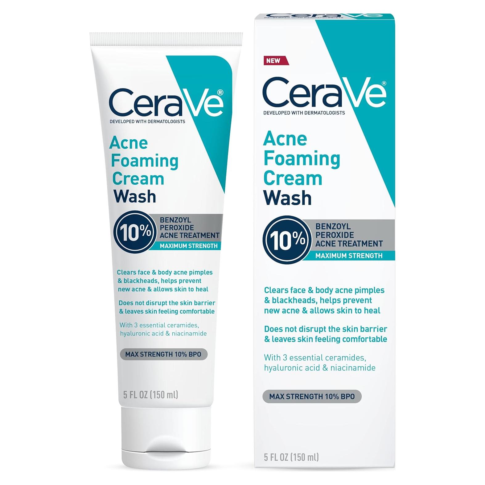 CeraVe Limpiador Espumoso para Acné 10% Peróxido 141g