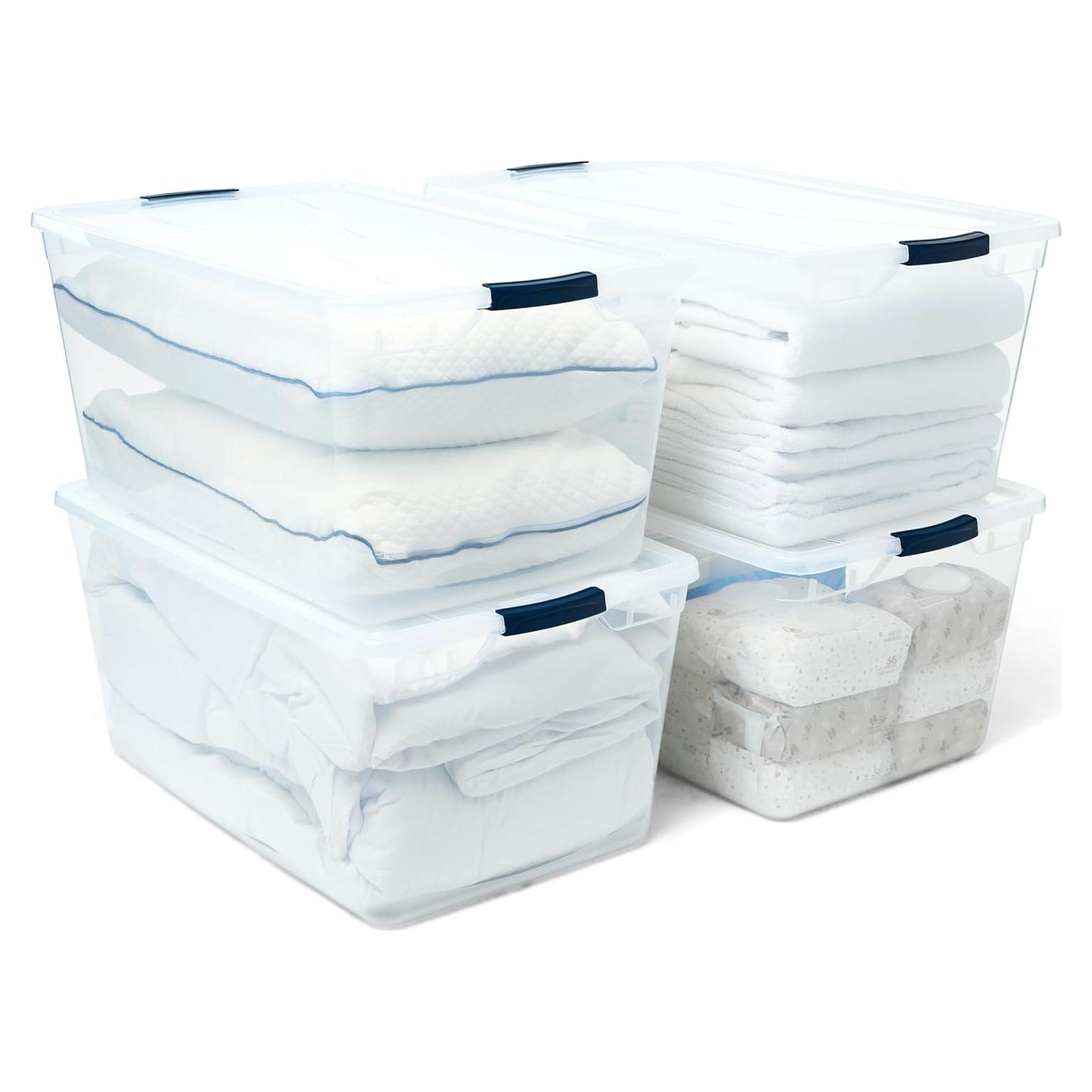 Contenedores de Almacenamiento Rubbermaid Cleverstore 95 Qt - 4 Piezas
