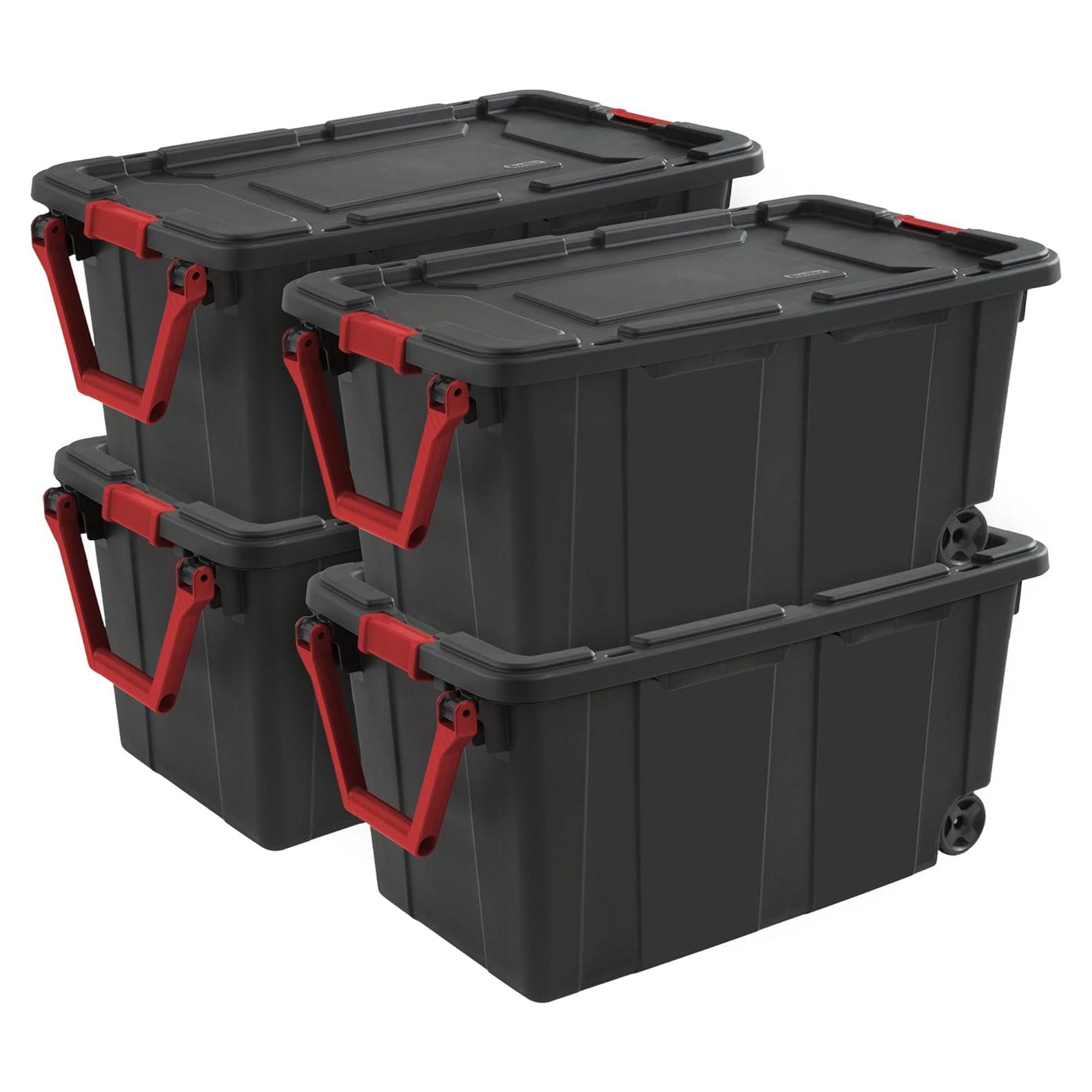 Contenedor de Almacenamiento Sterilite 4-Pack 151L con Ruedas