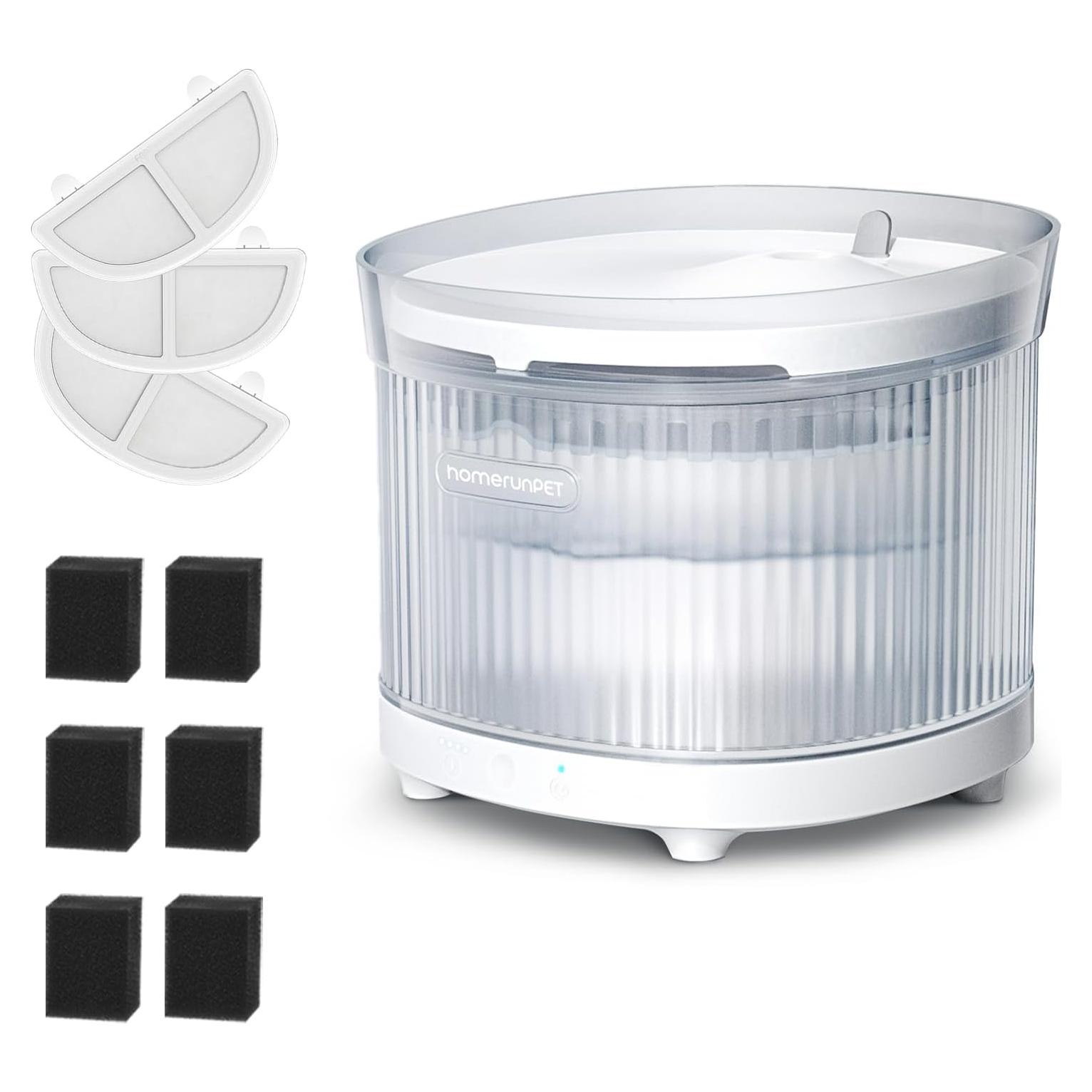Fuente de Agua Inalámbrica para Gatos HomeRunPet con 3 Filtros