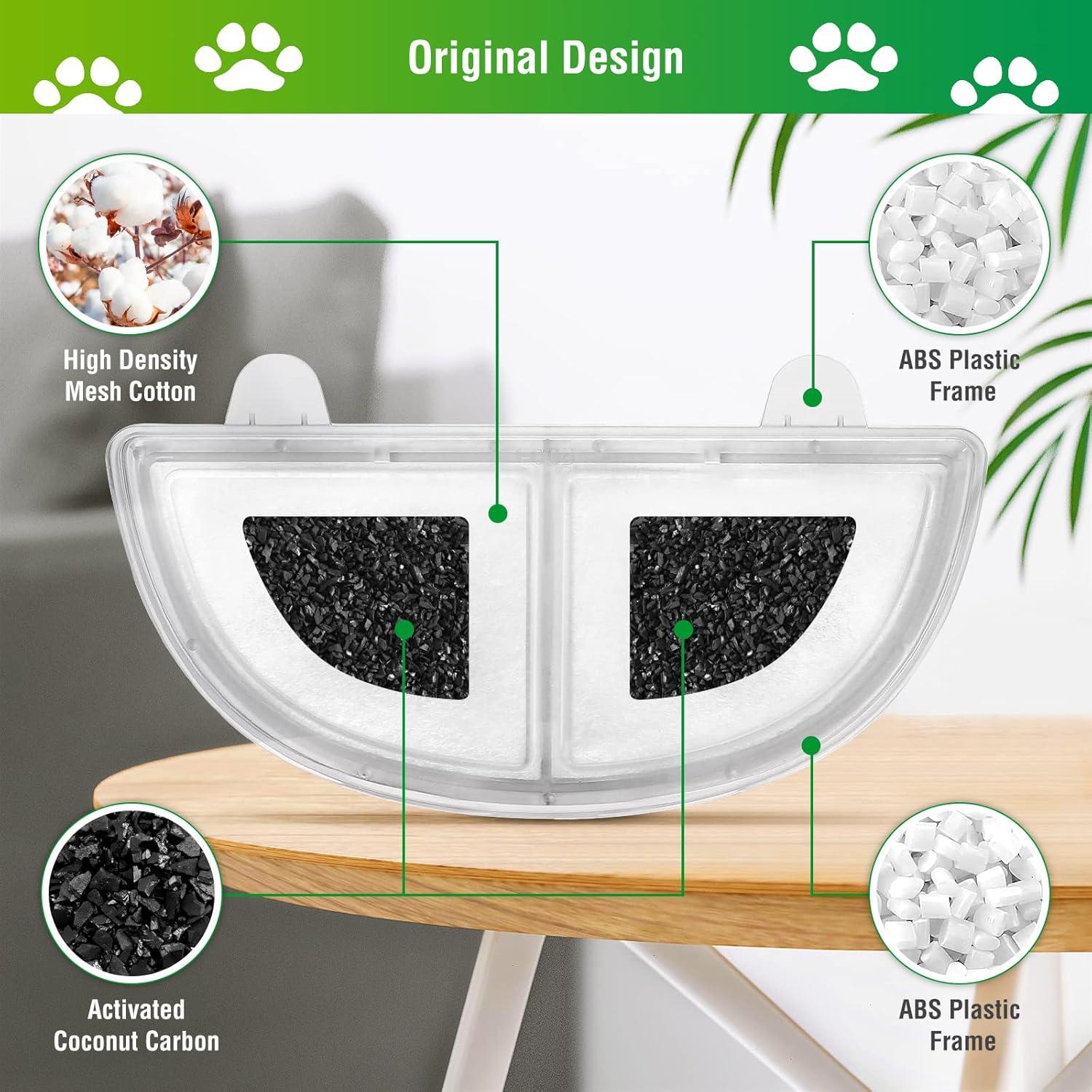 Paquete de 6 Filtros de Reemplazo ZEKIRY para Fuentes de Agua
