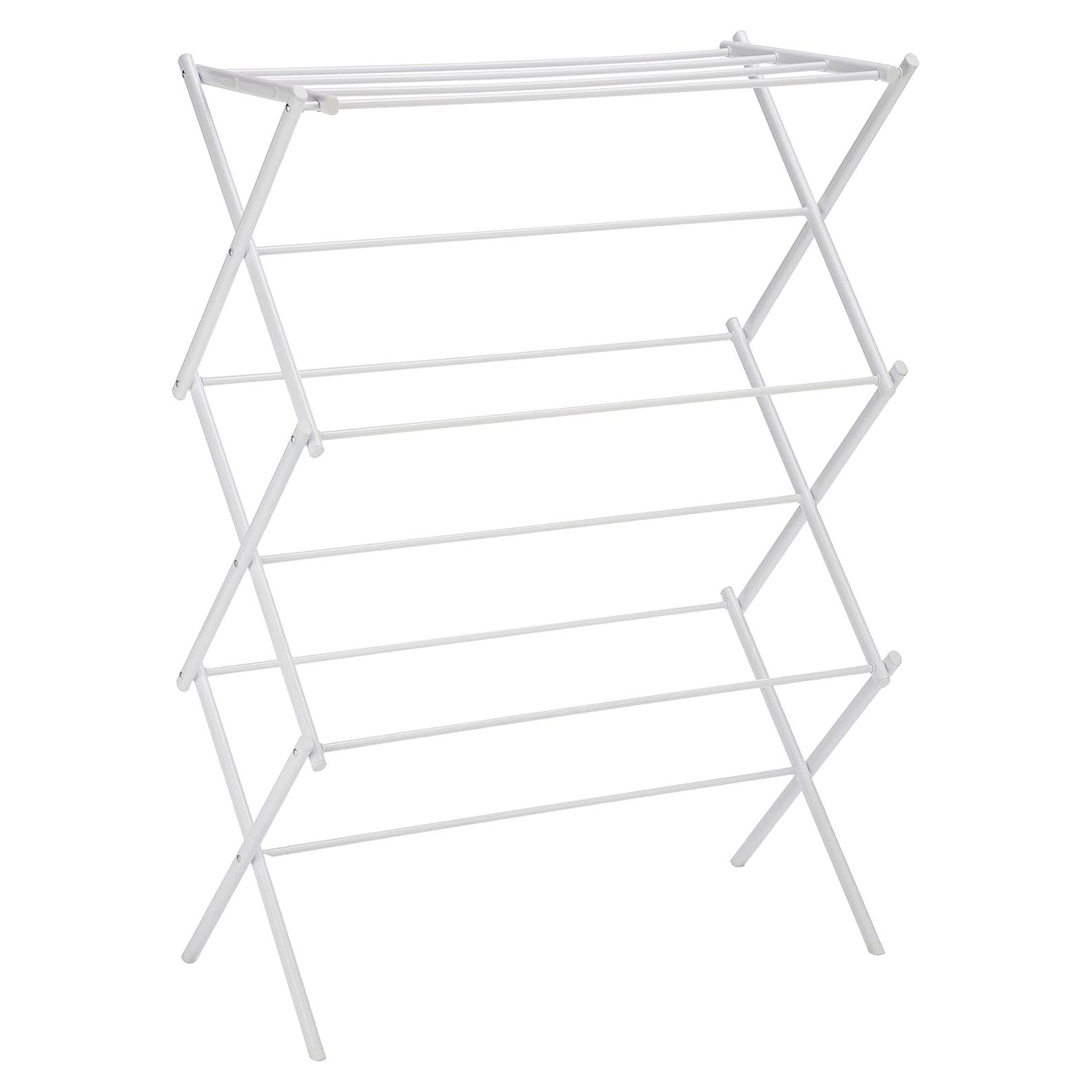 Estante de Secado Plegable Amazon Basics 106 cm Blanco