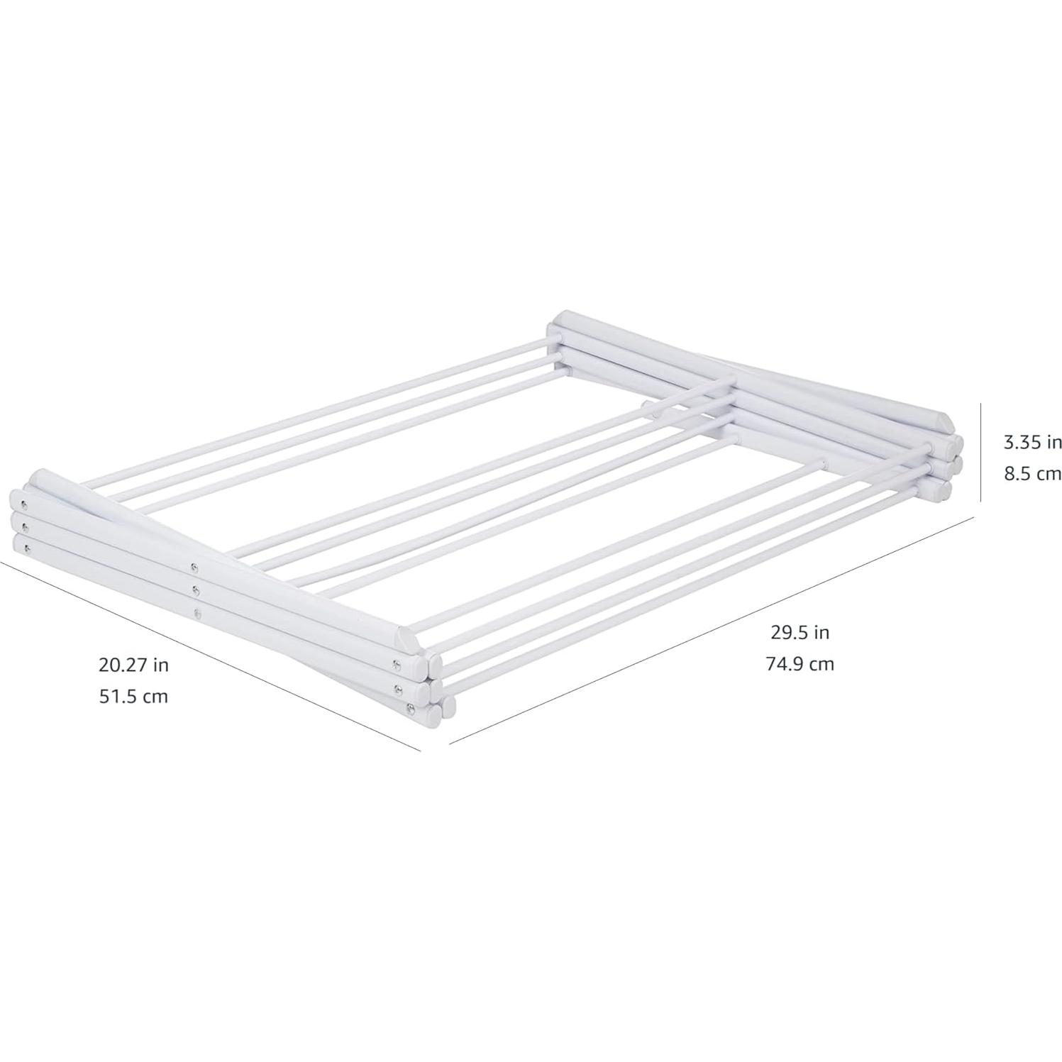 Estante de Secado Plegable Amazon Basics 106 cm Blanco