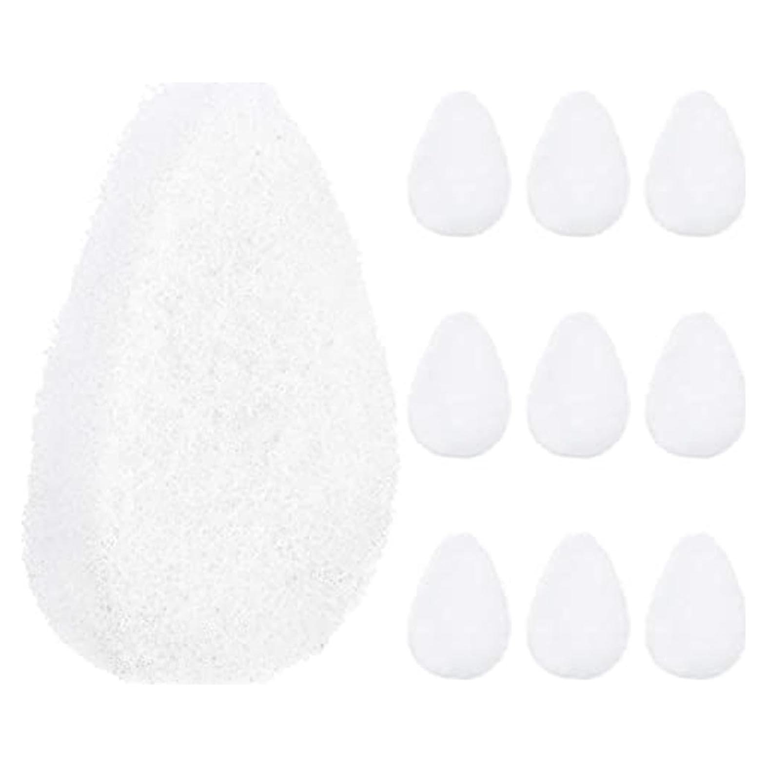 Esponjas Faciales Exfoliantes Impresa 10 Piezas Blanco