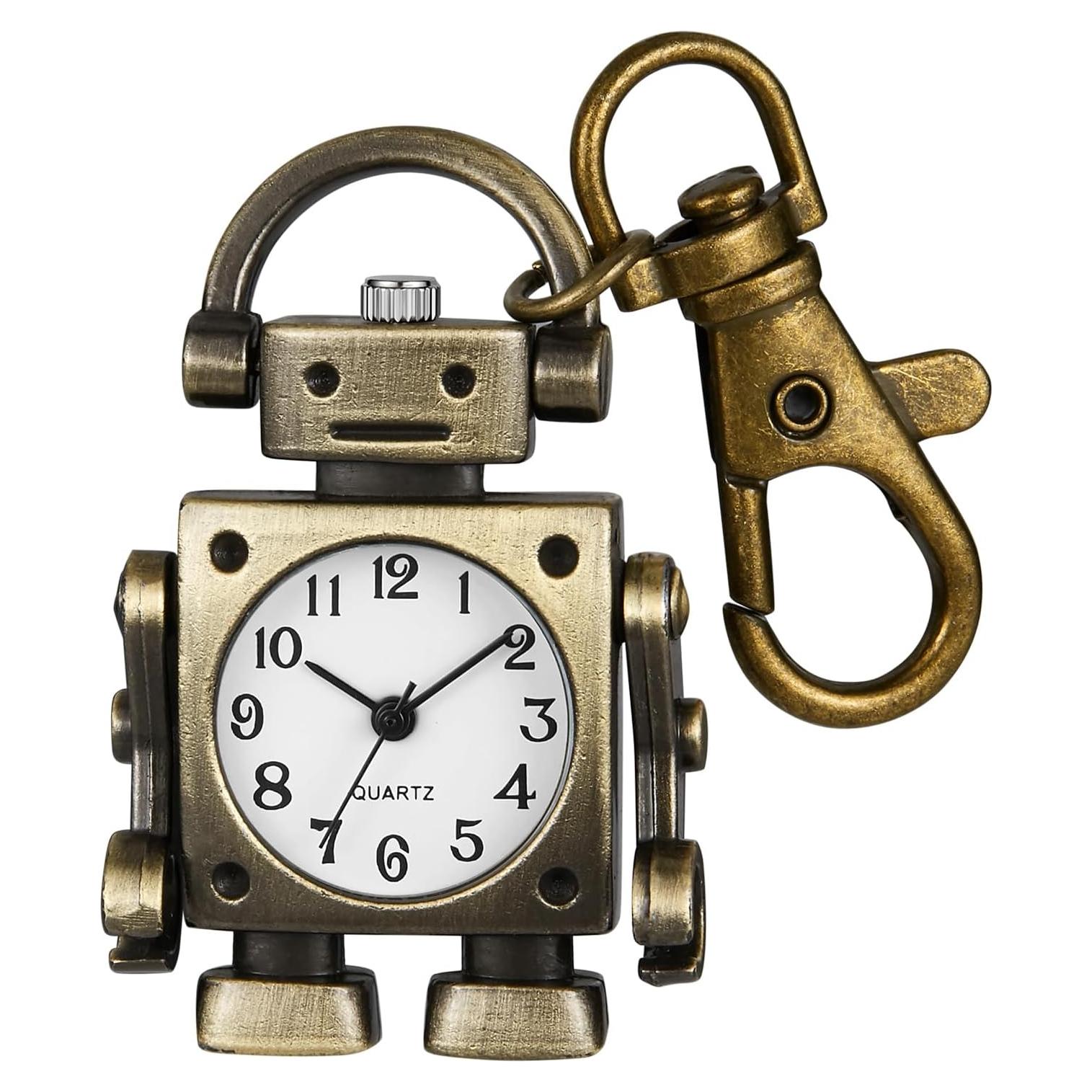 Reloj de bolsillo de cuarzo Realpoo con cadena y diseño único