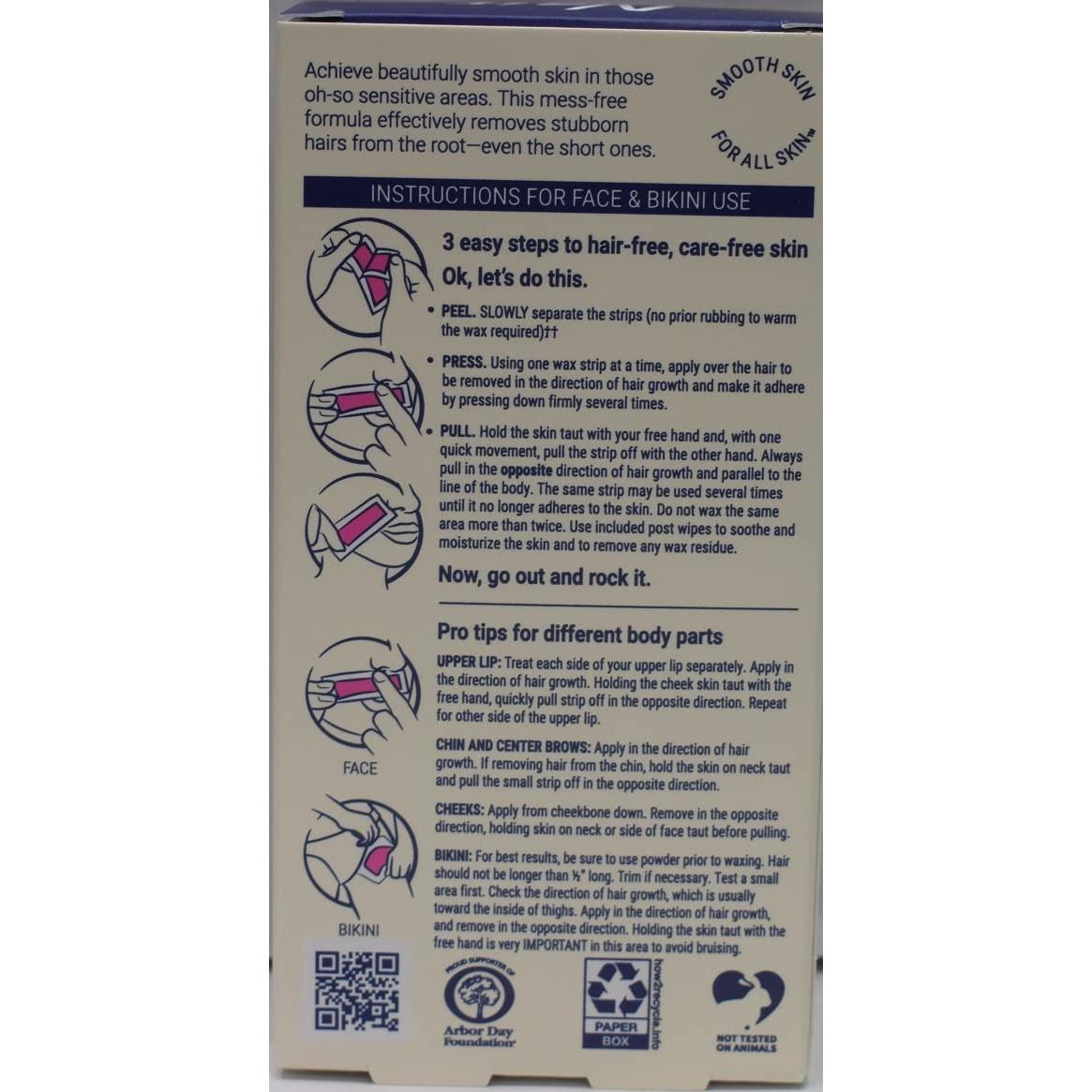 Cera Depilatoria Nair Listones Listos 40 Unidades Cara/Bikini